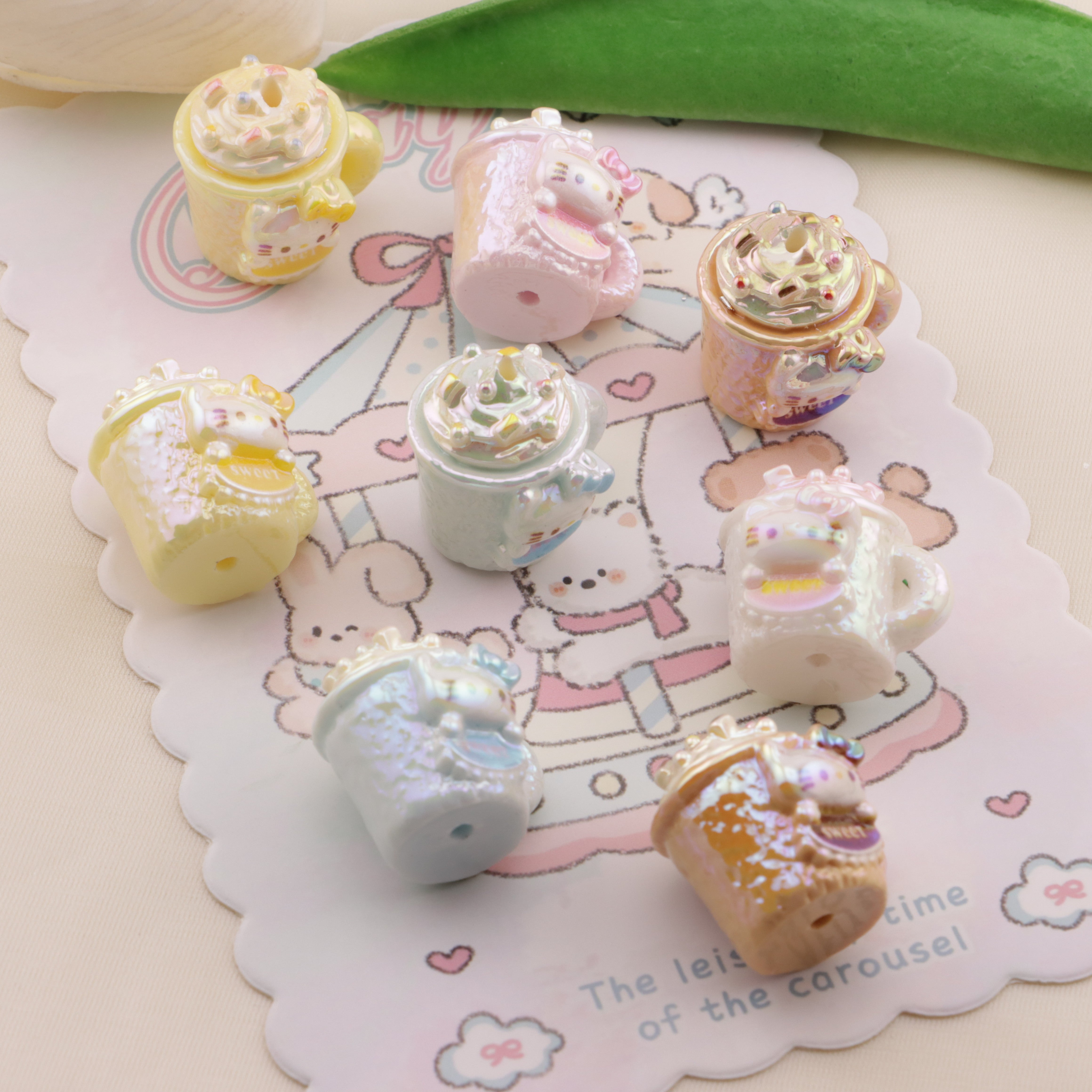FS6564- Approximately 23*24mm UV Hello Kitty Cup Beads  Fit For Pen Pen Passing Zoe's DIY Shop
