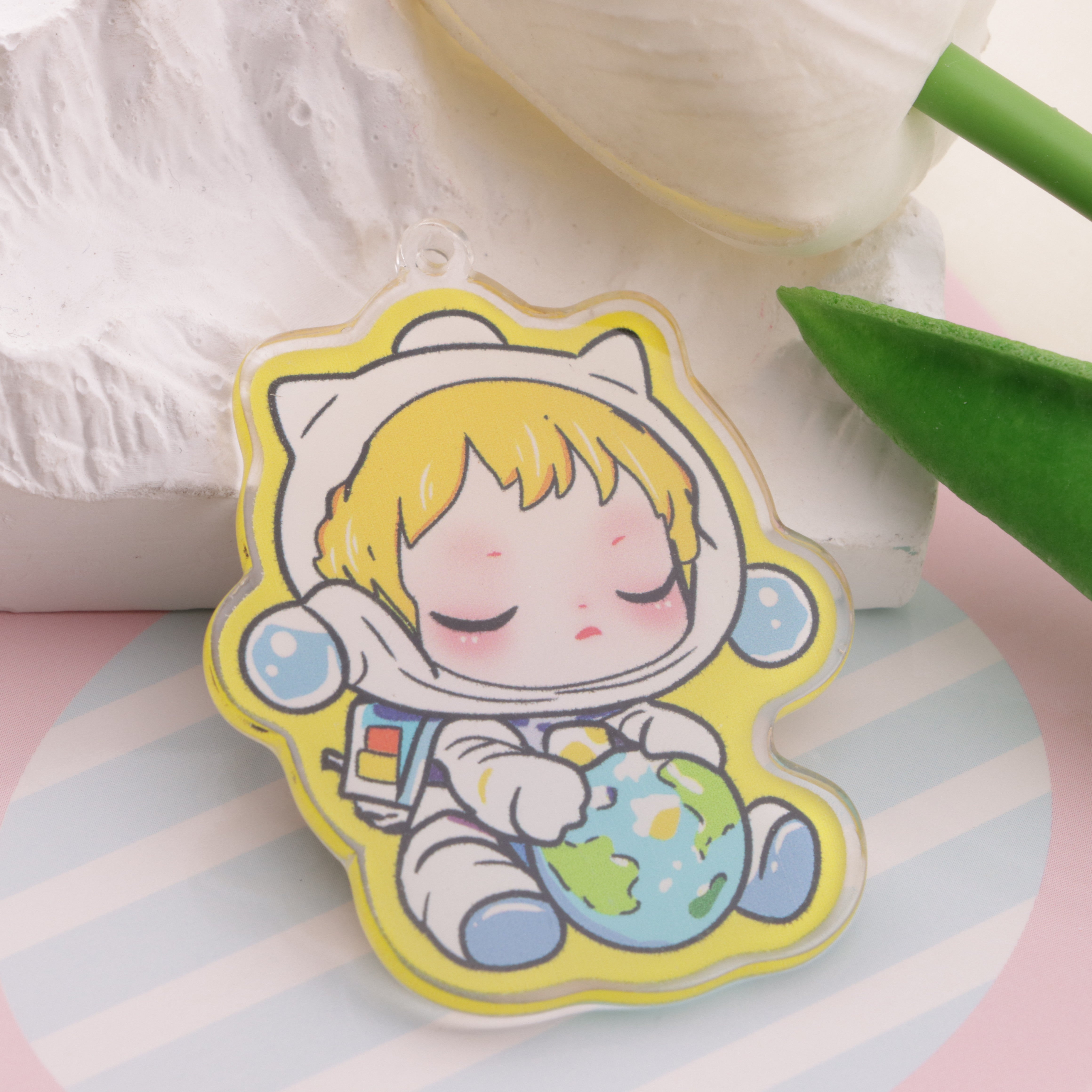 FS6557- SP Hugging The Earth Hanging Hole Acrylic Charms SP Hugging The Earth Hanging Hole Acrylic Pieces Zoe's DIY Shop