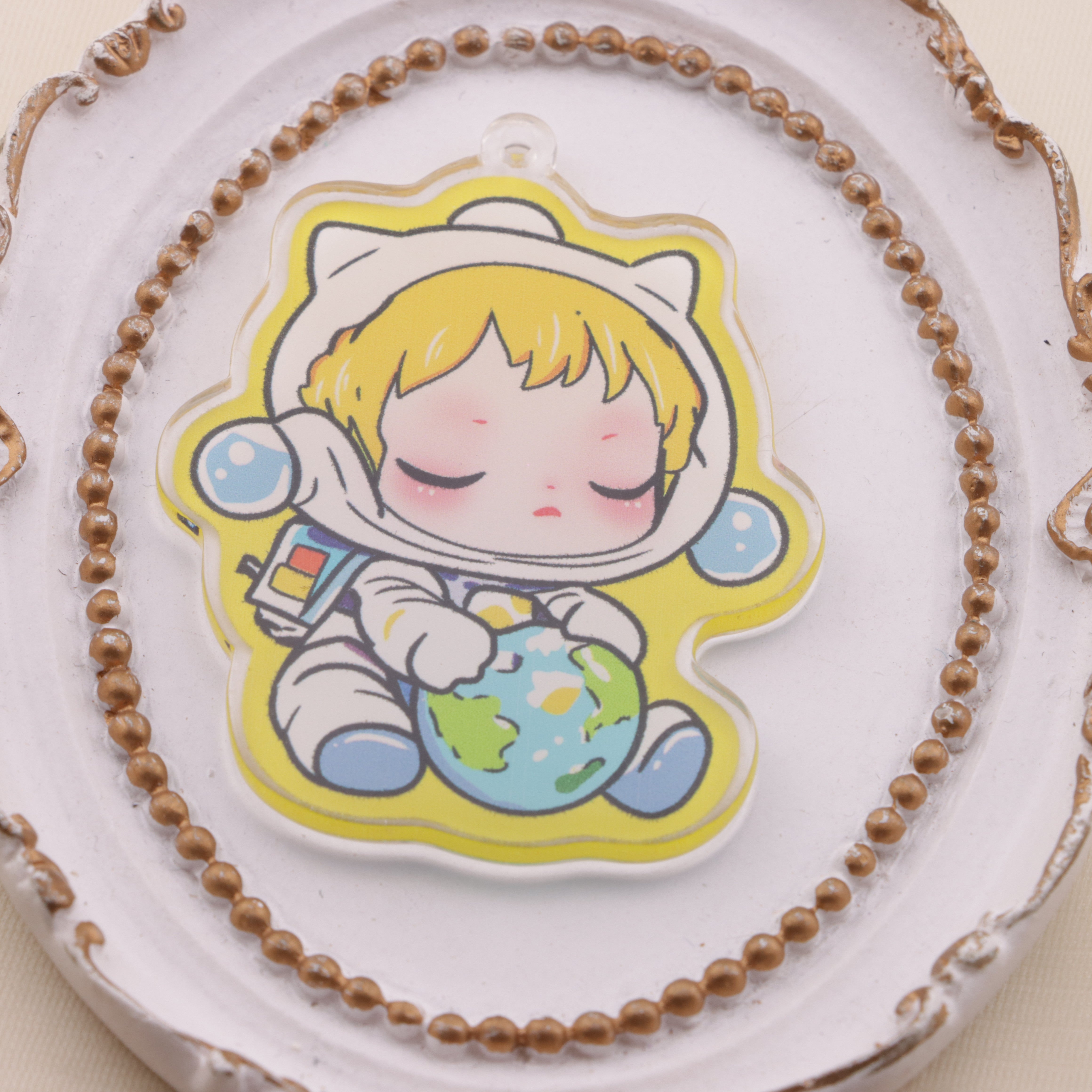 FS6557- SP Hugging The Earth Hanging Hole Acrylic Charms SP Hugging The Earth Hanging Hole Acrylic Pieces Zoe's DIY Shop