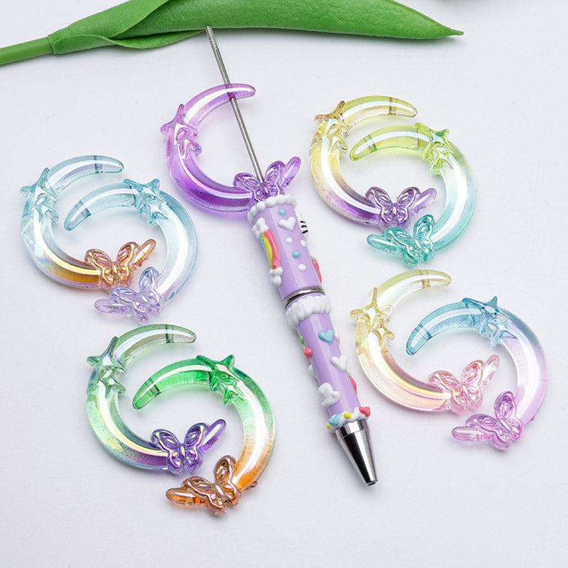 FS3606- Uv Two Color 2 Hole Butterfly Moon