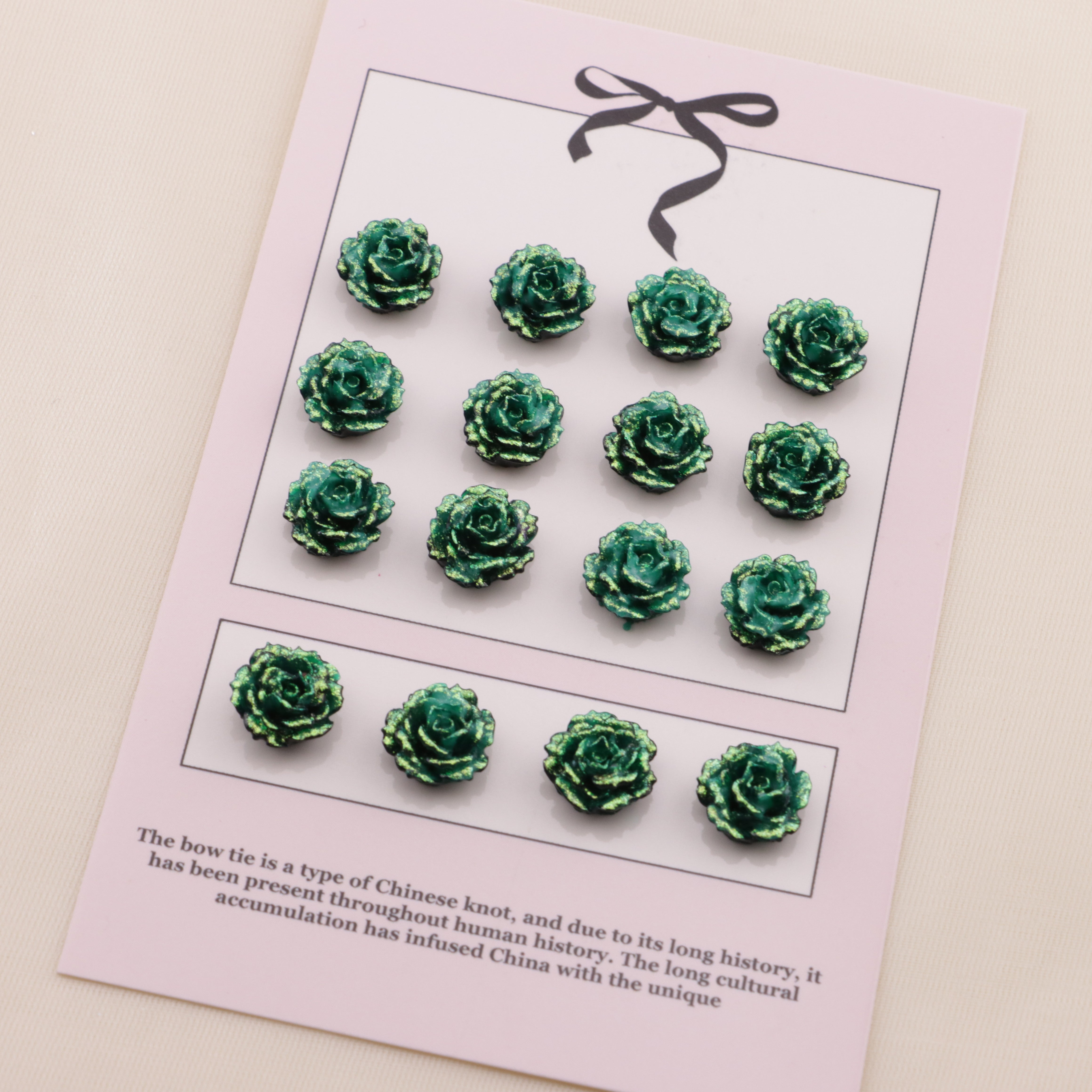 FS6554- 10mm Luminous Soft Flower Charms Ye Guang Ruan Hua Tie Pian Zoe's DIY Shop