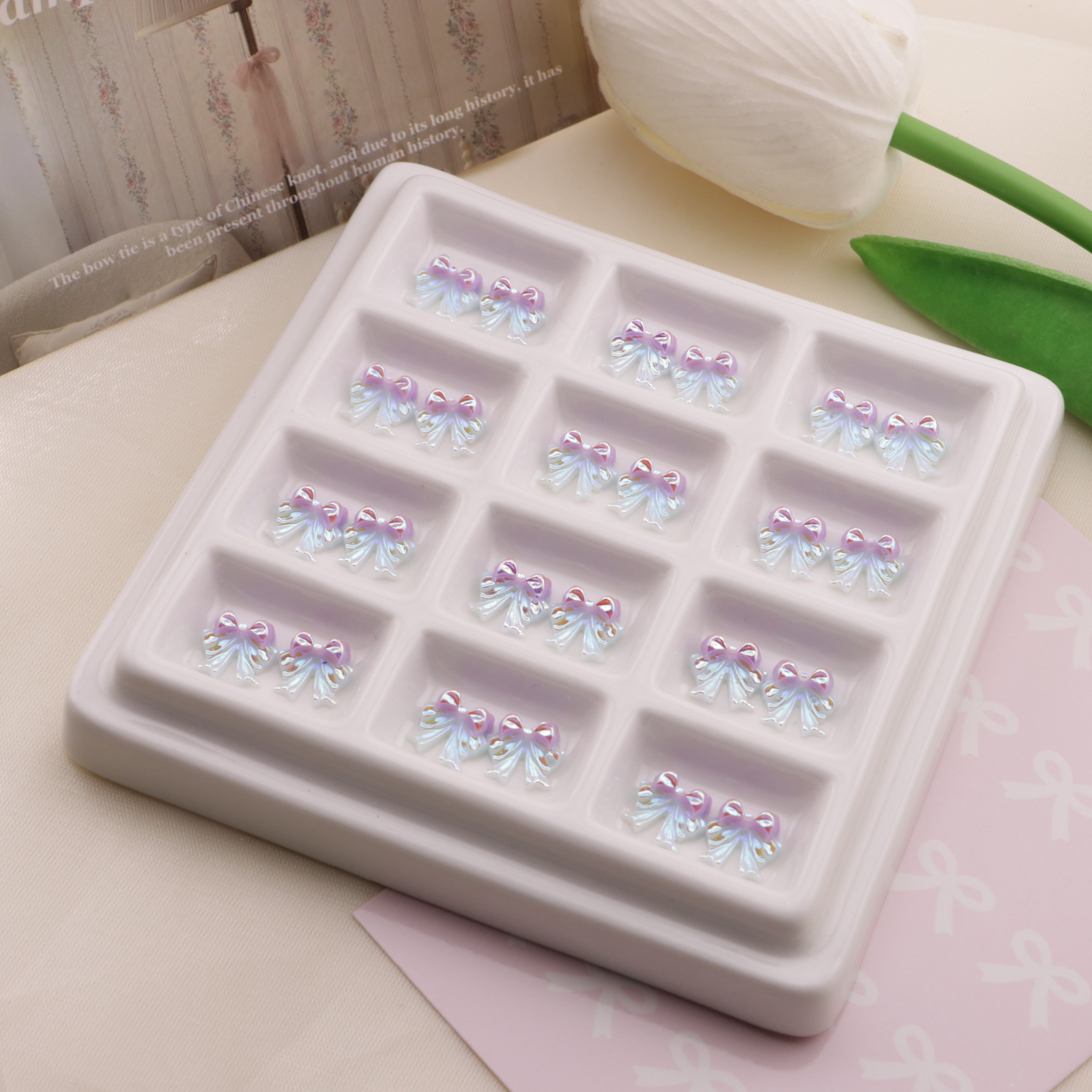 FS6515- 9*9Mm UV Bowknot Nail Art Stickers UV Bowknot Nail Art Stickers Zoe's DIY Shop