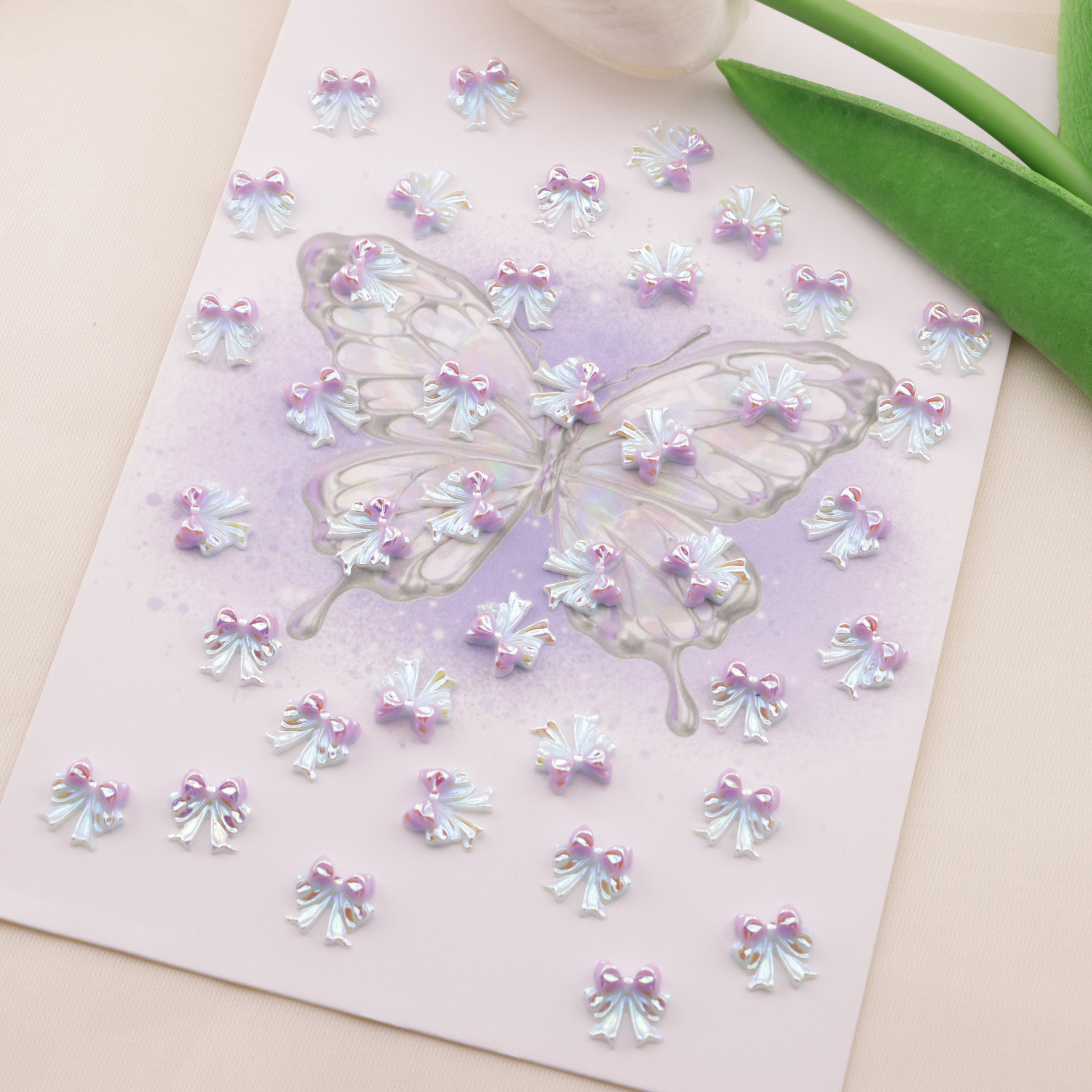 FS6515- 9*9Mm UV Bowknot Nail Art Stickers UV Bowknot Nail Art Stickers Zoe's DIY Shop