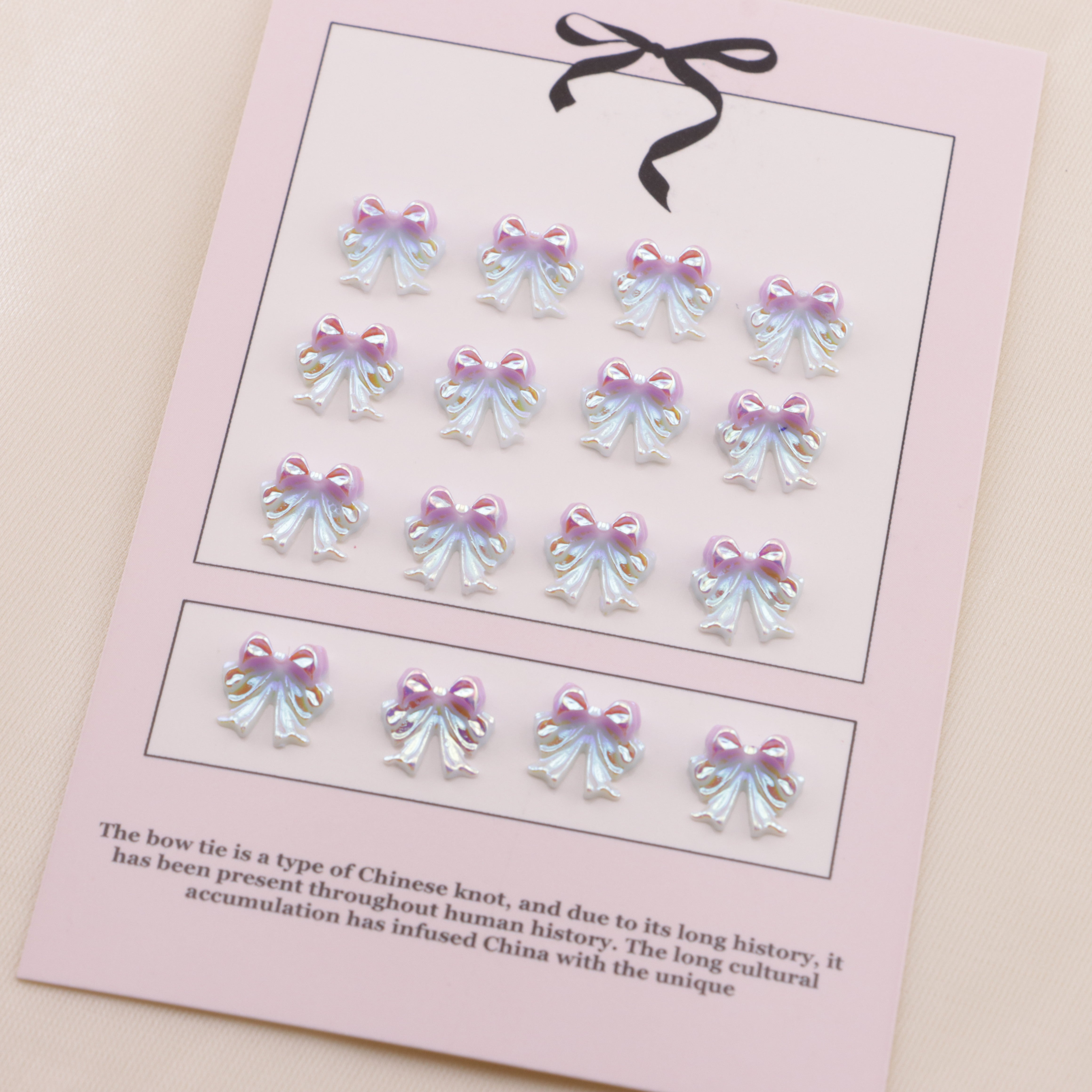 FS6515- 9*9Mm UV Bowknot Nail Art Stickers UV Bowknot Nail Art Stickers Zoe's DIY Shop
