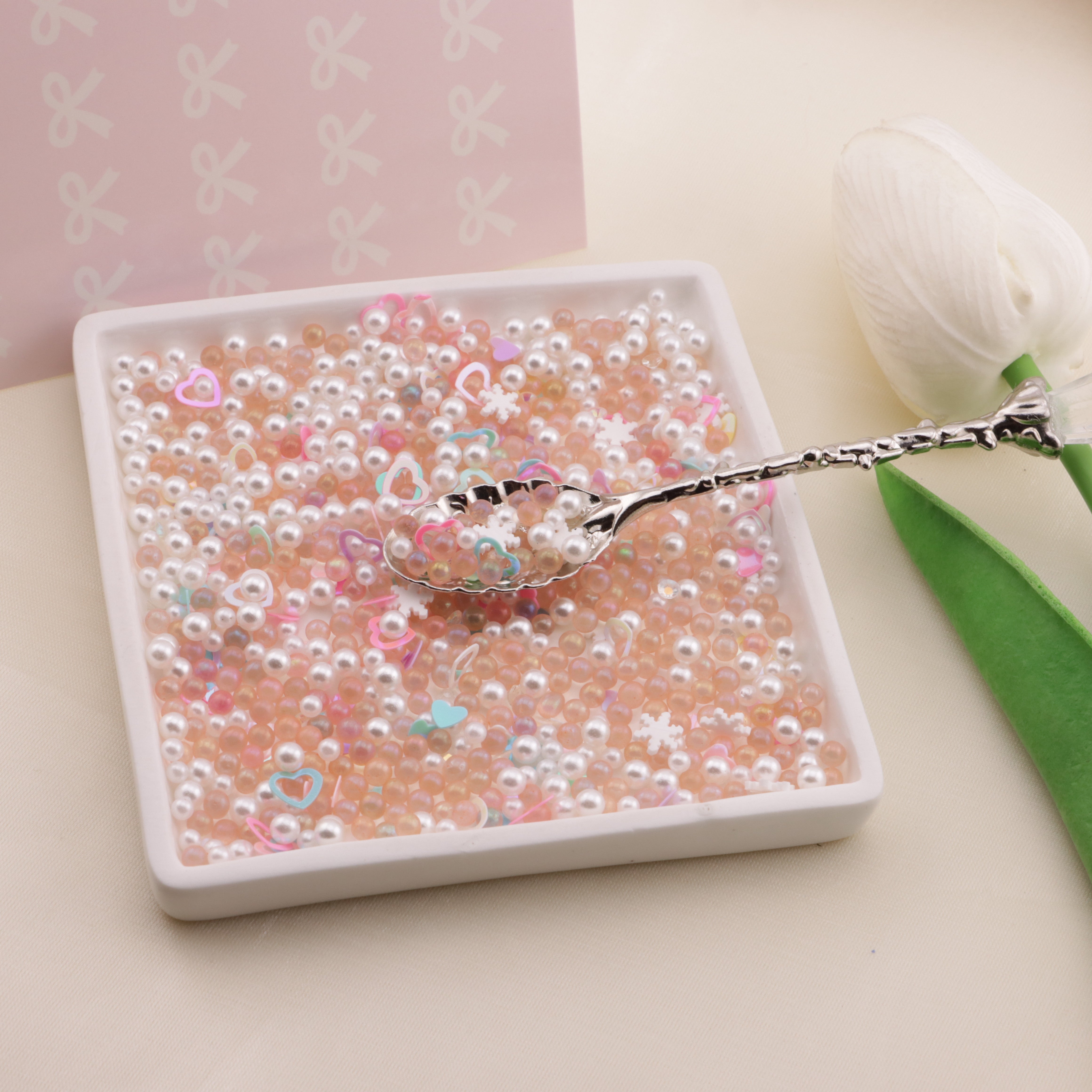 FS6570- 2-5mm Mixed Refills Pearl + Rhinestone + Glass Bead + Heart Flash + Love Sequins Zoe's DIY Shop