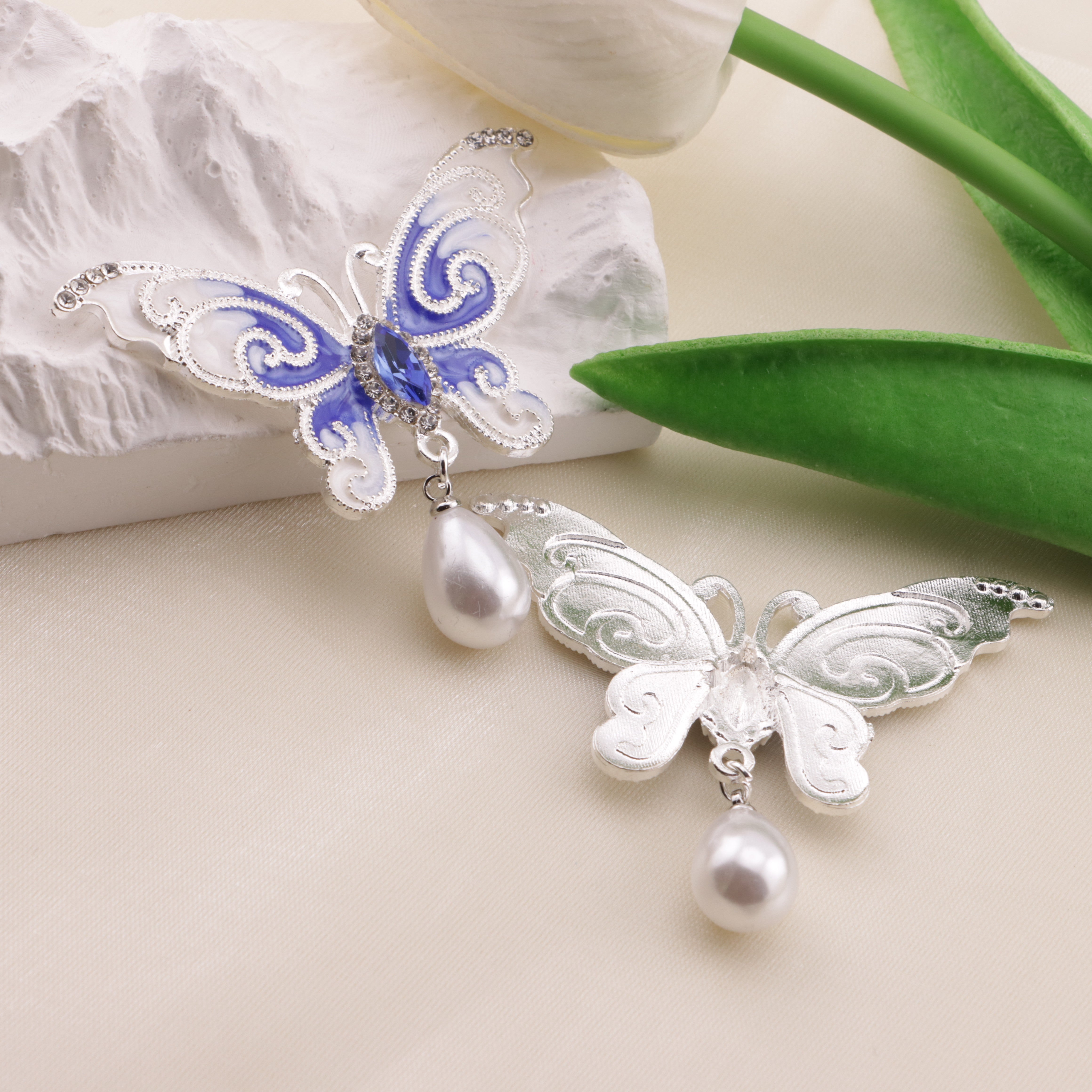 FS6572- 56*33Mm Dripping Oil Butterfly Metal Patch Zoe's DIY Shop