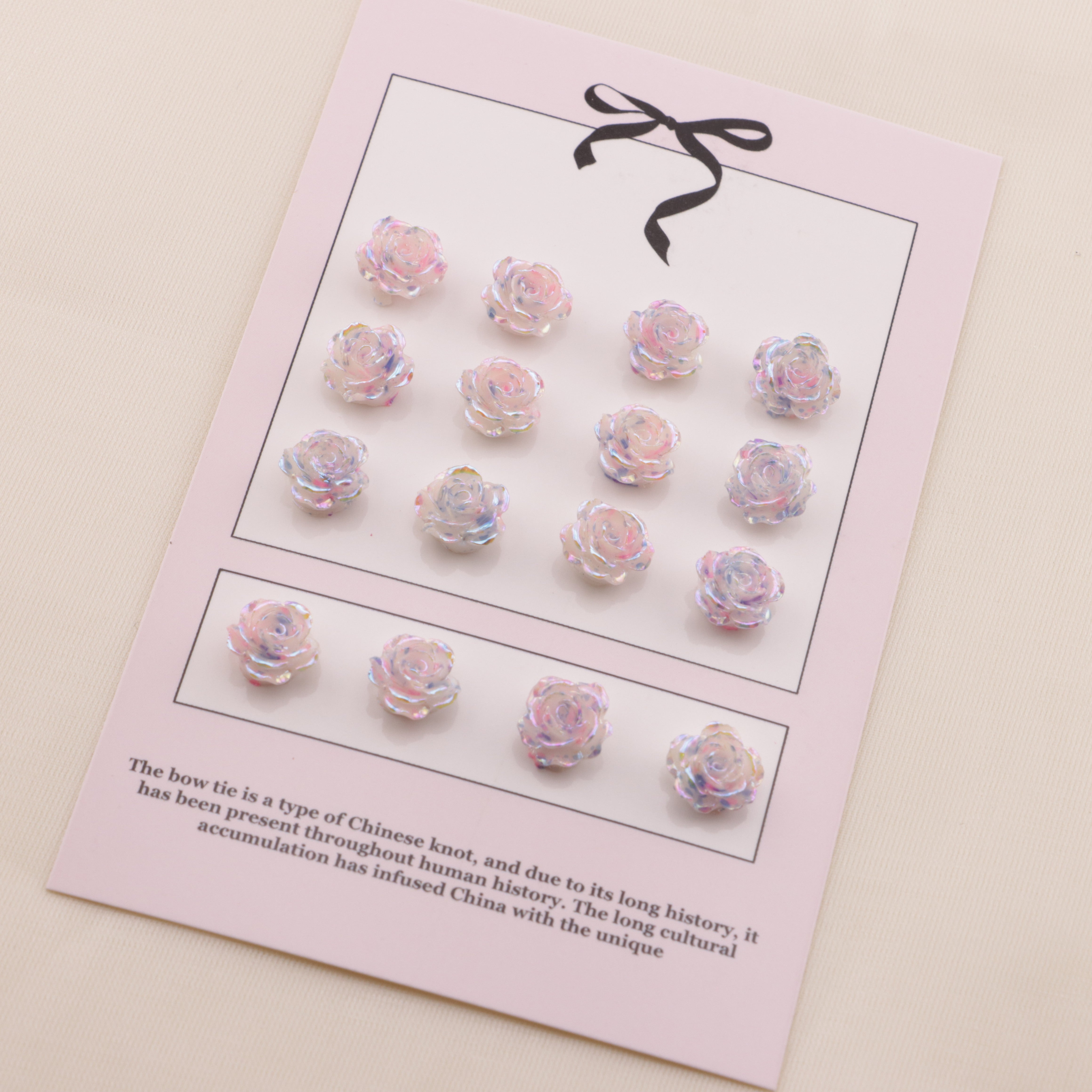 FS6561- 8mm UV Luminous Mabé Small Flower Charms Zoe's DIY Shop