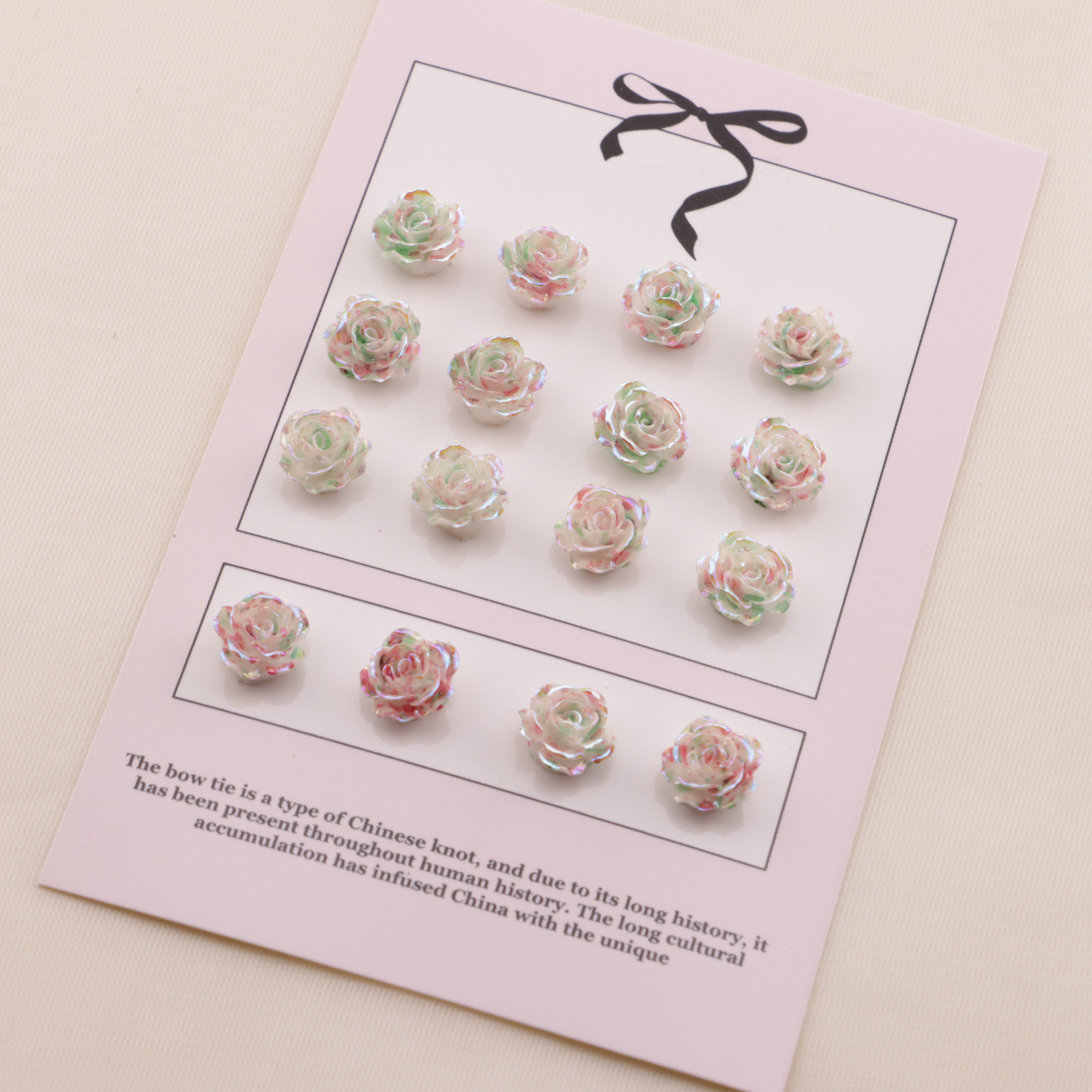 FS6561- 8mm UV Luminous Mabé Small Flower Charms Zoe's DIY Shop