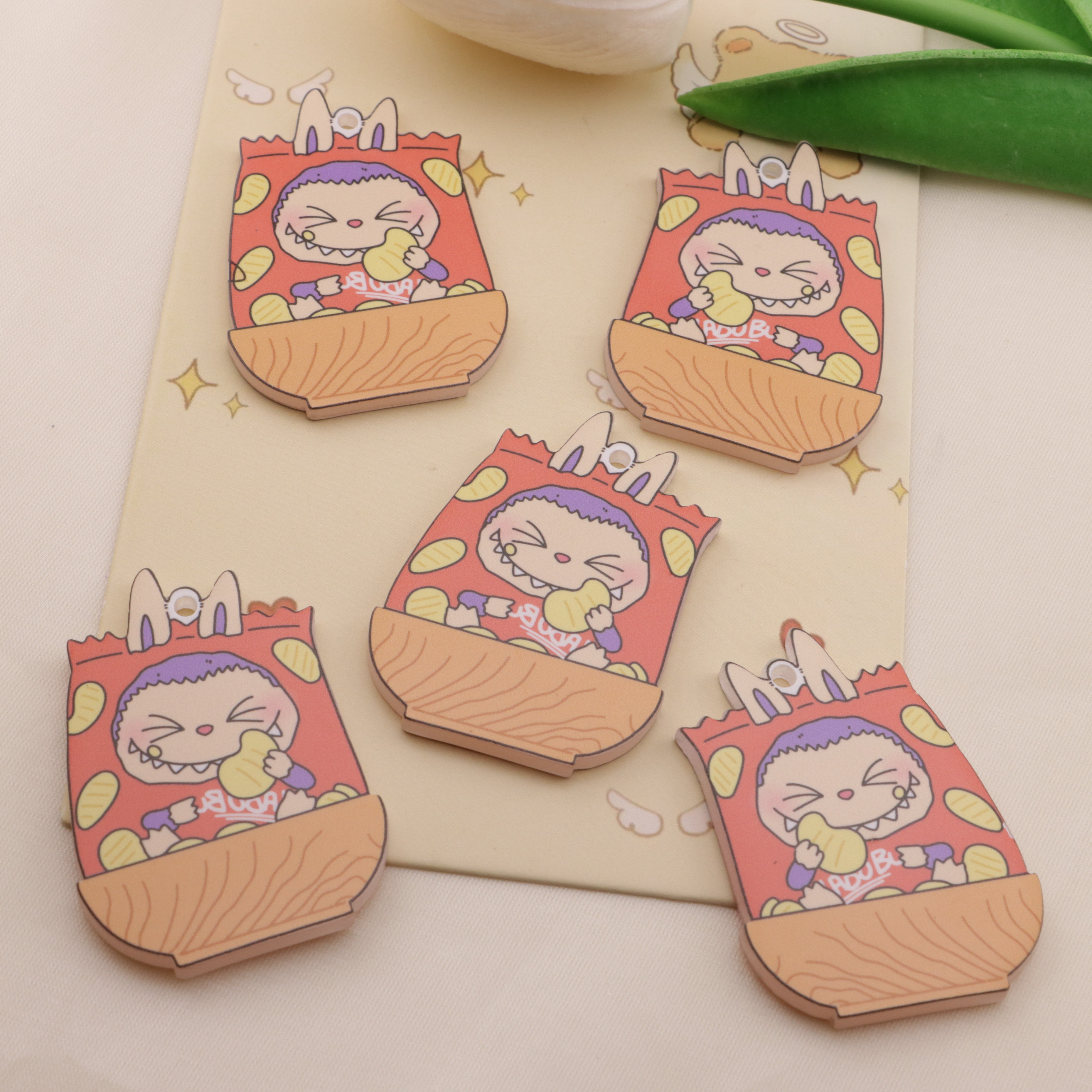 FS6537- Hanging Hole Potato Chips Labubu Acrylic Sheet Zoe's DIY Shop