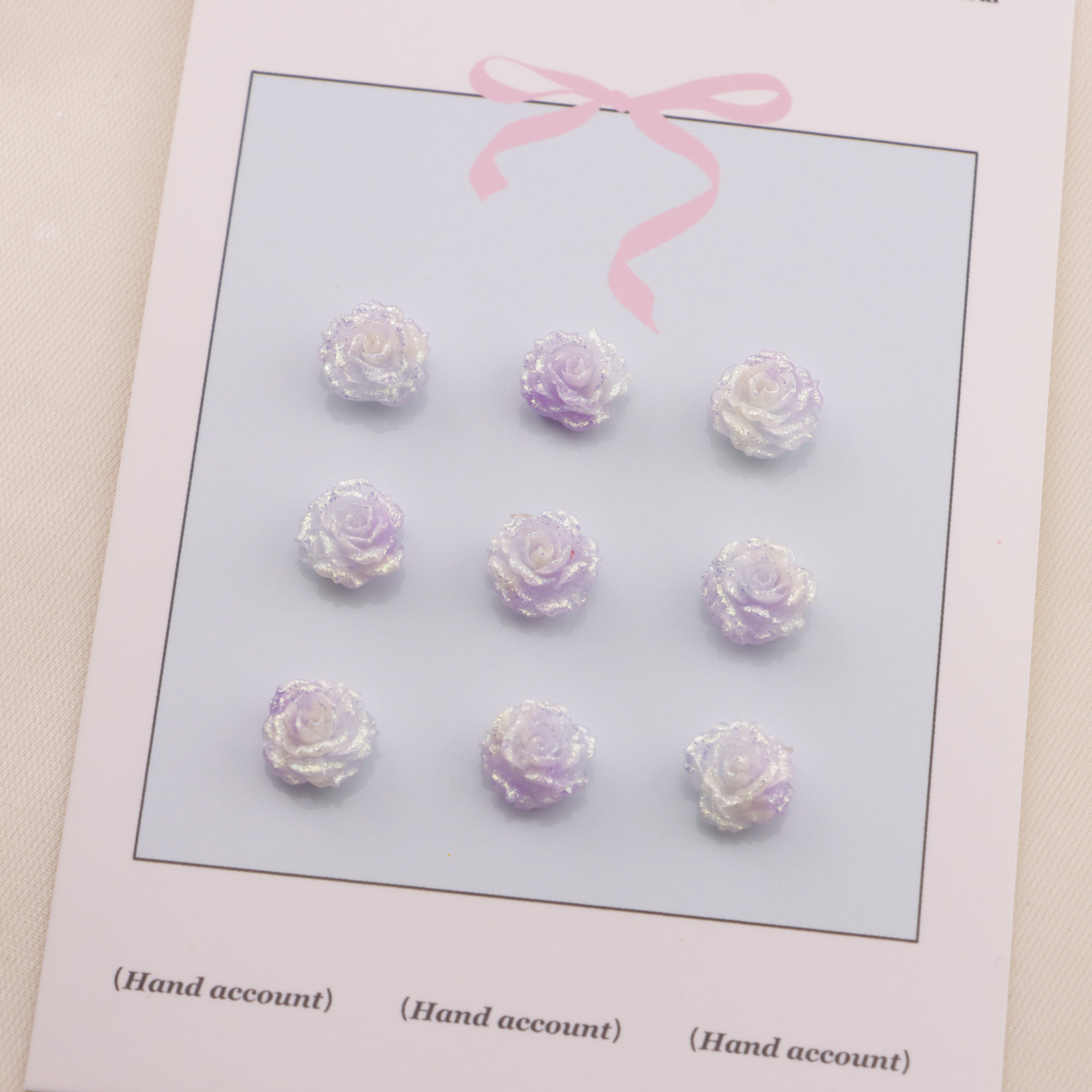 FS6568- 8mm Luminous Soft Flower Charms Luminous Soft Flower Stickers Zoe's DIY Shop