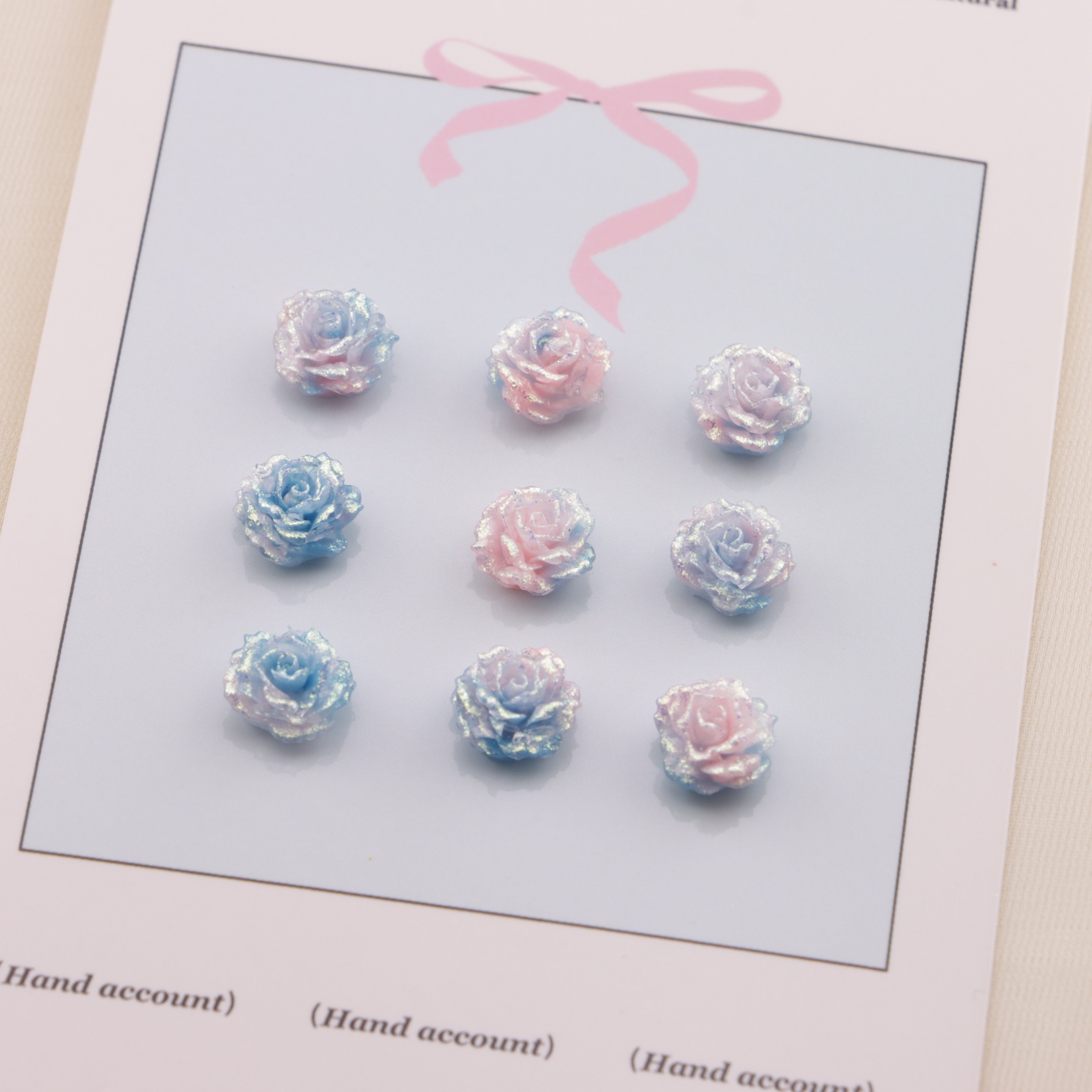 FS6568- 8mm Luminous Soft Flower Charms Luminous Soft Flower Stickers Zoe's DIY Shop