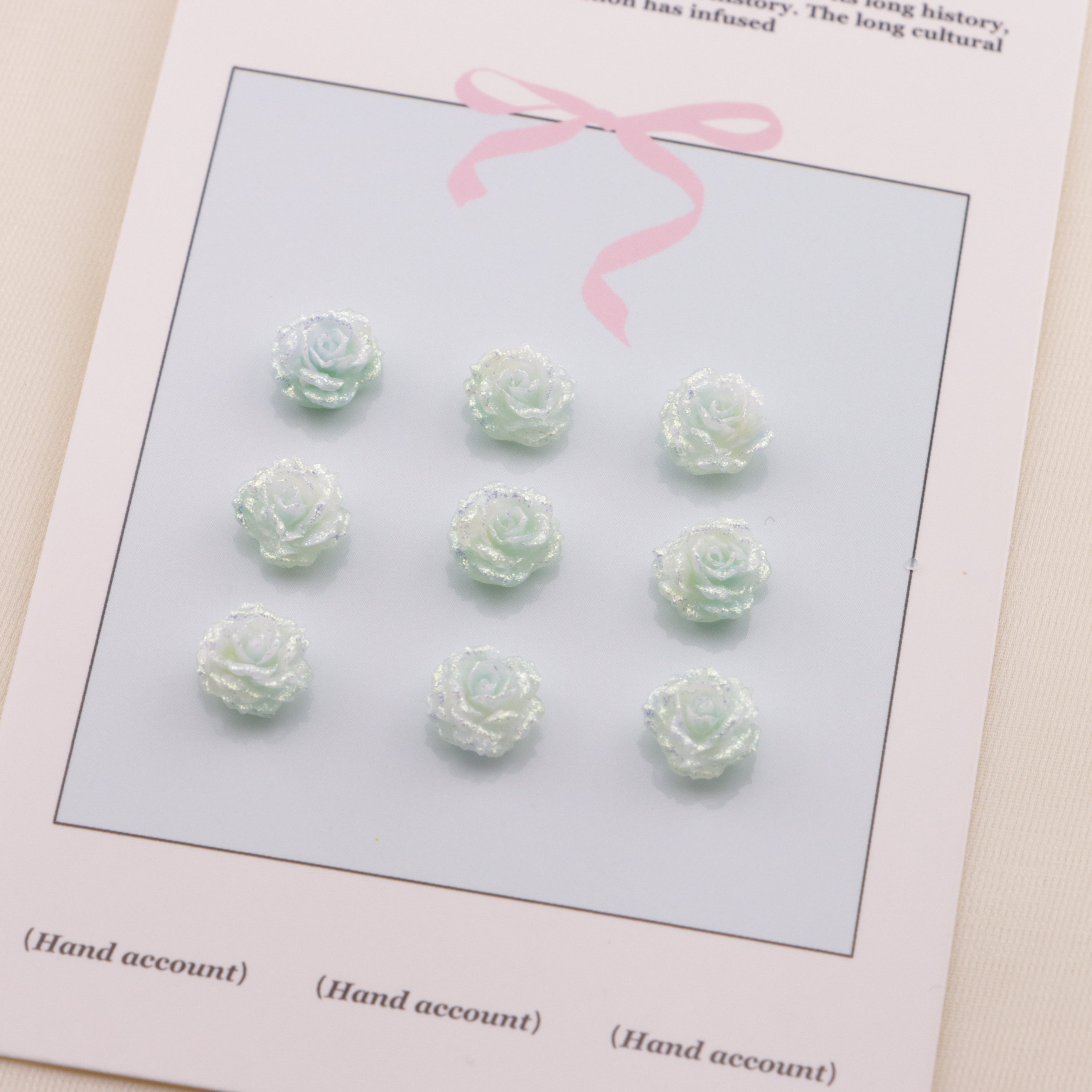 FS6568- 8mm Luminous Soft Flower Charms Luminous Soft Flower Stickers Zoe's DIY Shop