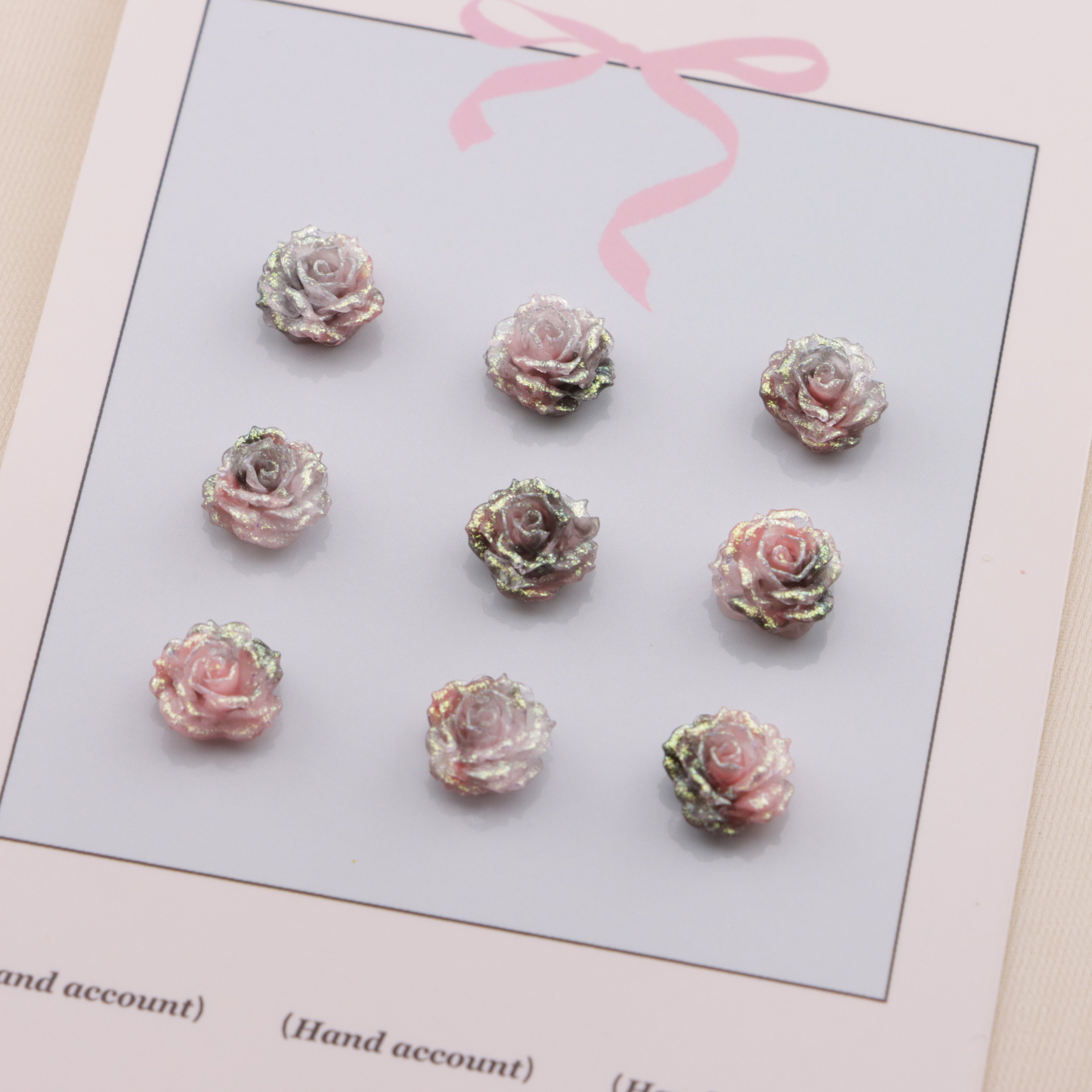 FS6568- 8mm Luminous Soft Flower Charms Luminous Soft Flower Stickers Zoe's DIY Shop