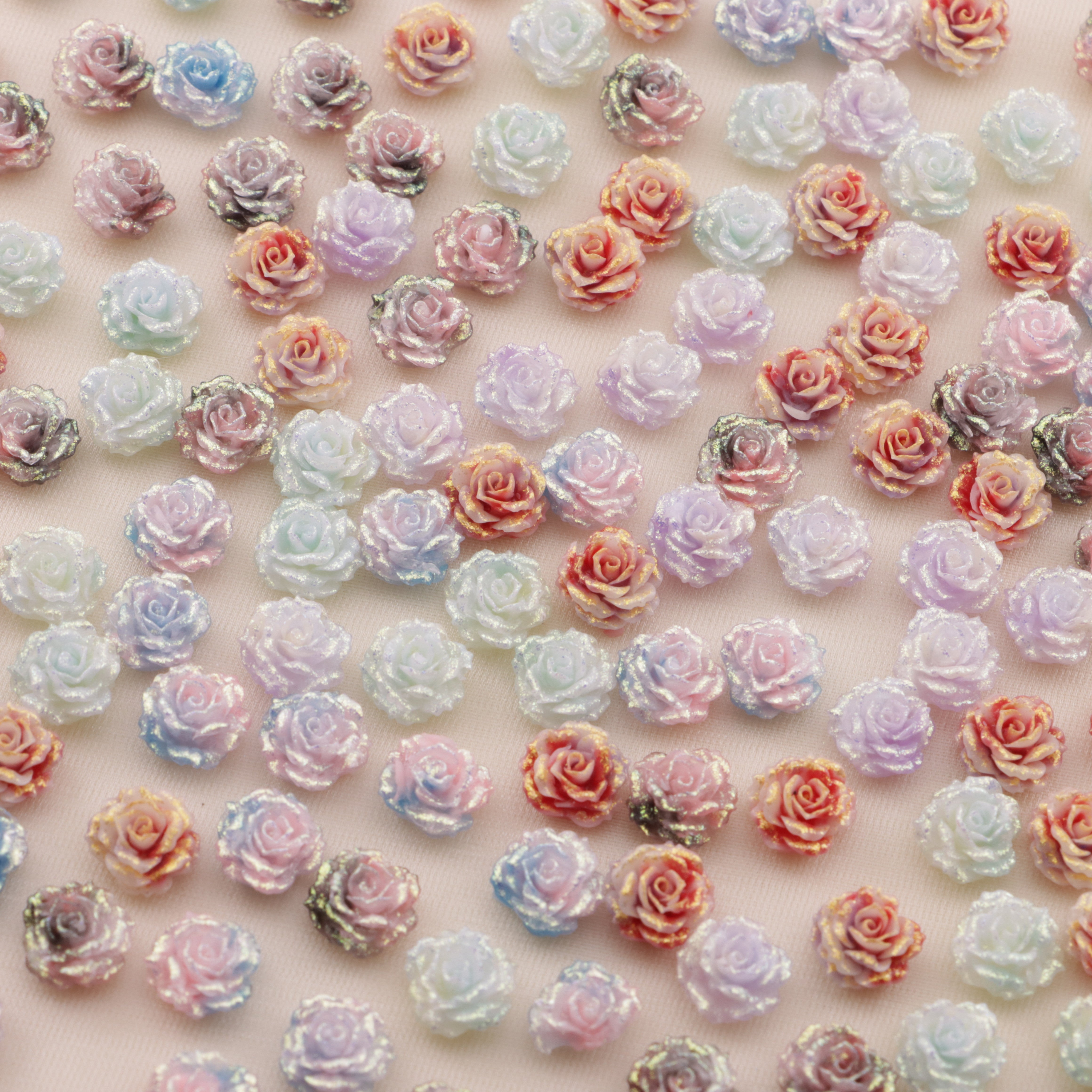FS6568- 8mm Luminous Soft Flower Charms Luminous Soft Flower Stickers Zoe's DIY Shop