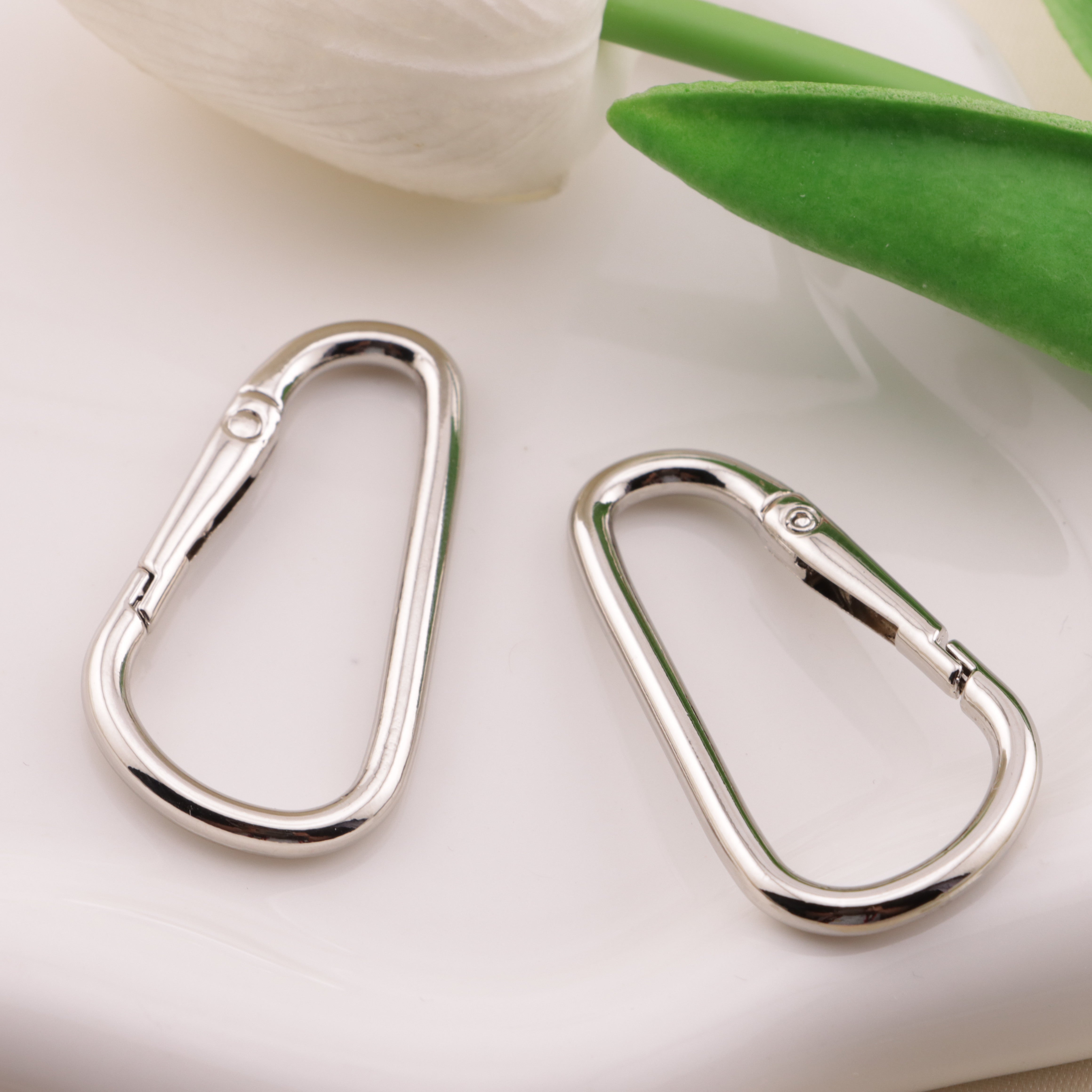 FS6578- 56*30Mm Big Size Gold Or Silver D-Shaped Keychain Ring Zoe's DIY Shop
