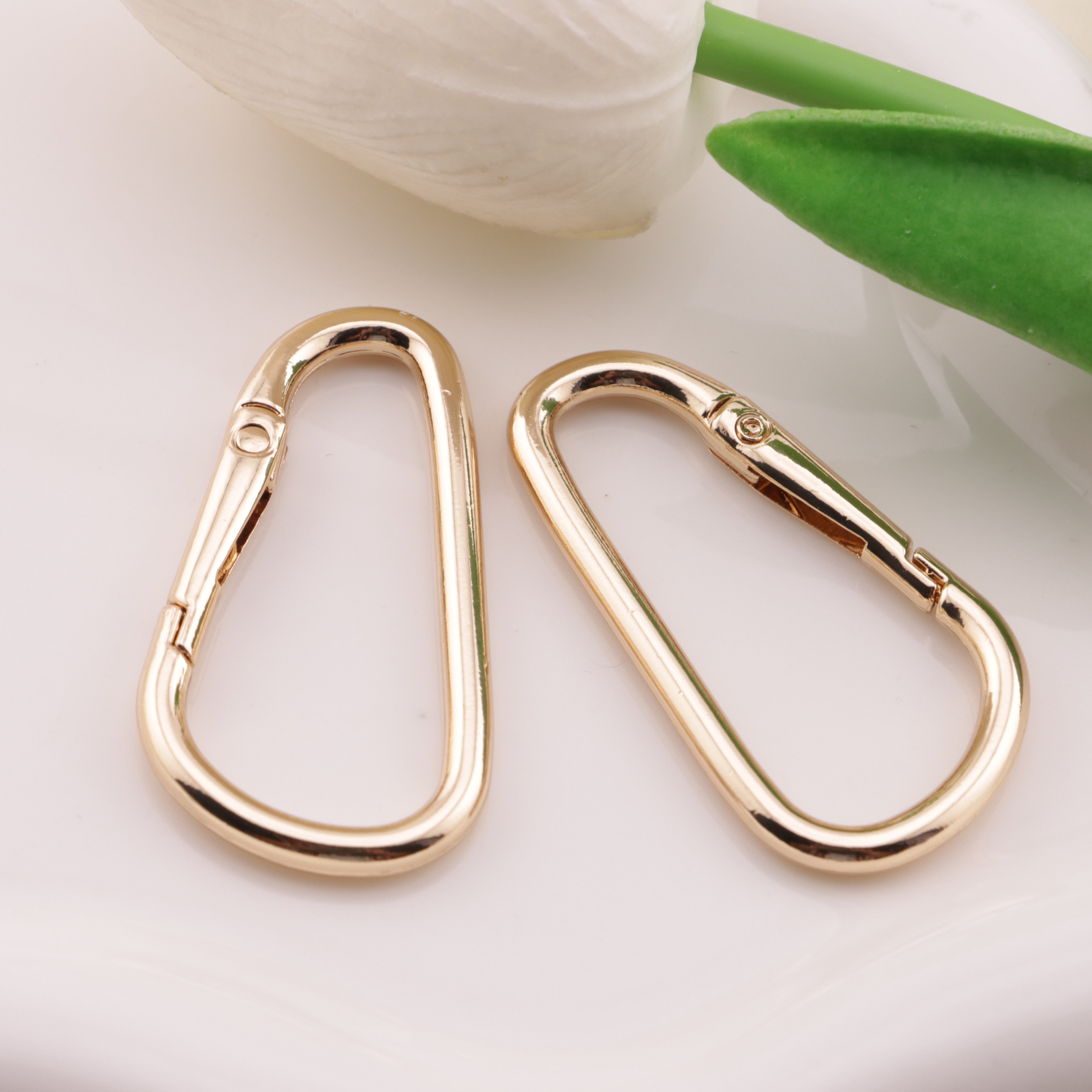FS6578- 56*30Mm Big Size Gold Or Silver D-Shaped Keychain Ring Zoe's DIY Shop