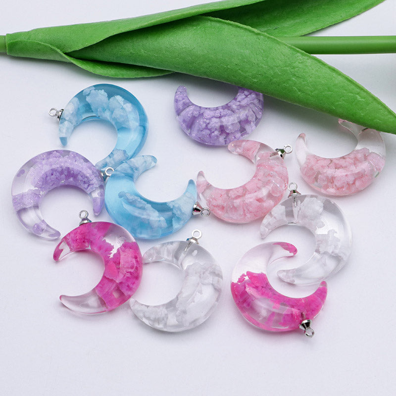 FS3330- Glow-in-the-dark Clouds And Moon Pendant