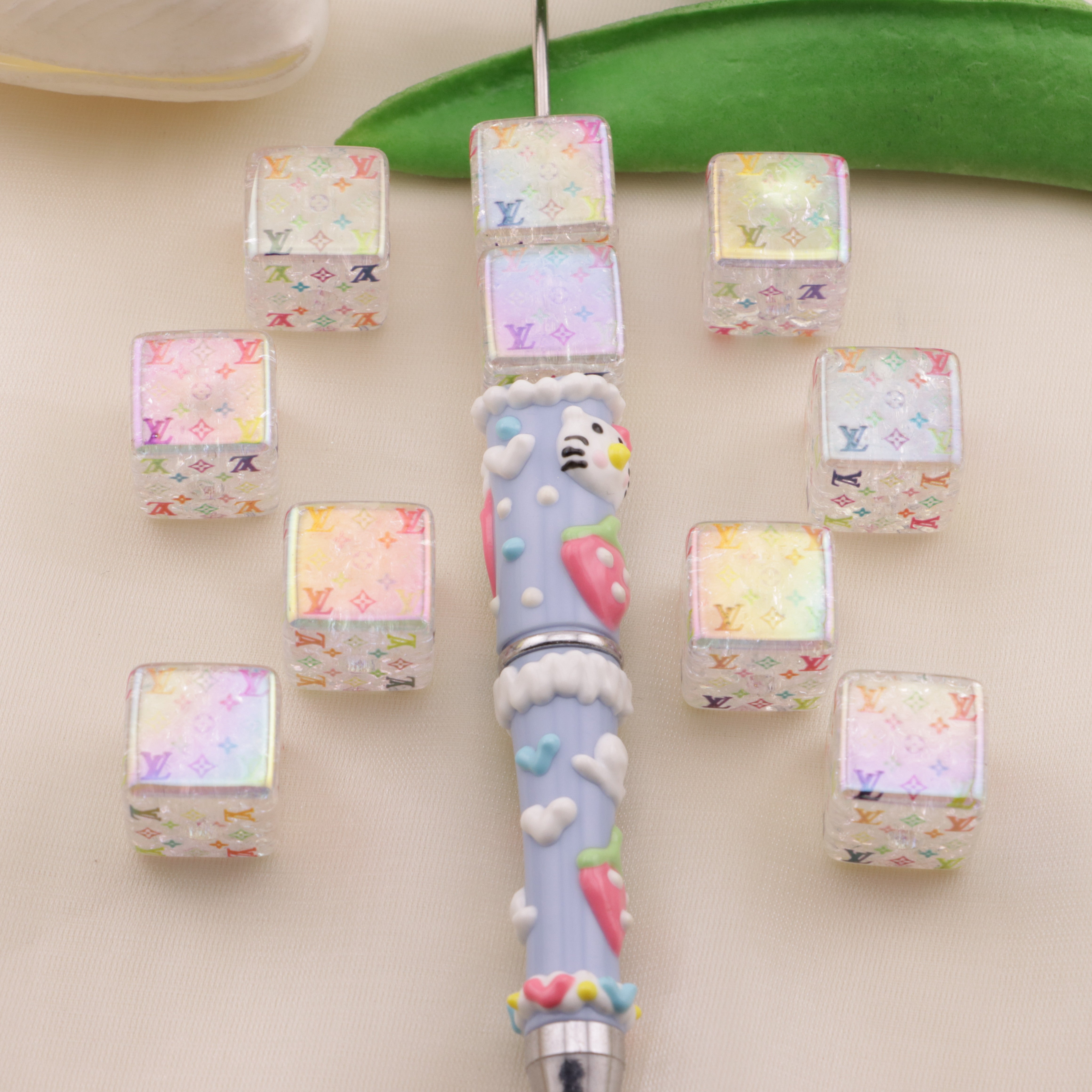 FS6349- 14mm Uv Lv Cube Beads Square Beads Zoe's DIY Shop
