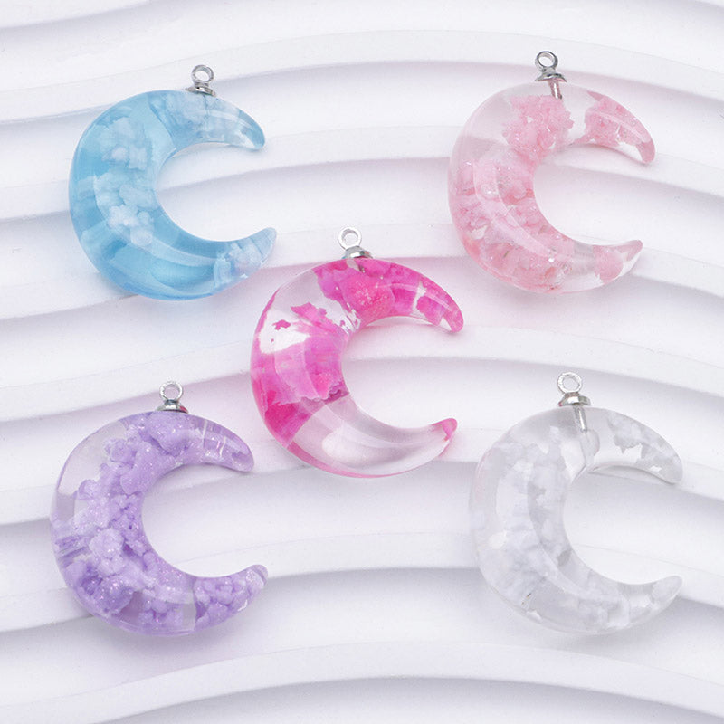 FS3330- Glow-in-the-dark Clouds And Moon Pendant