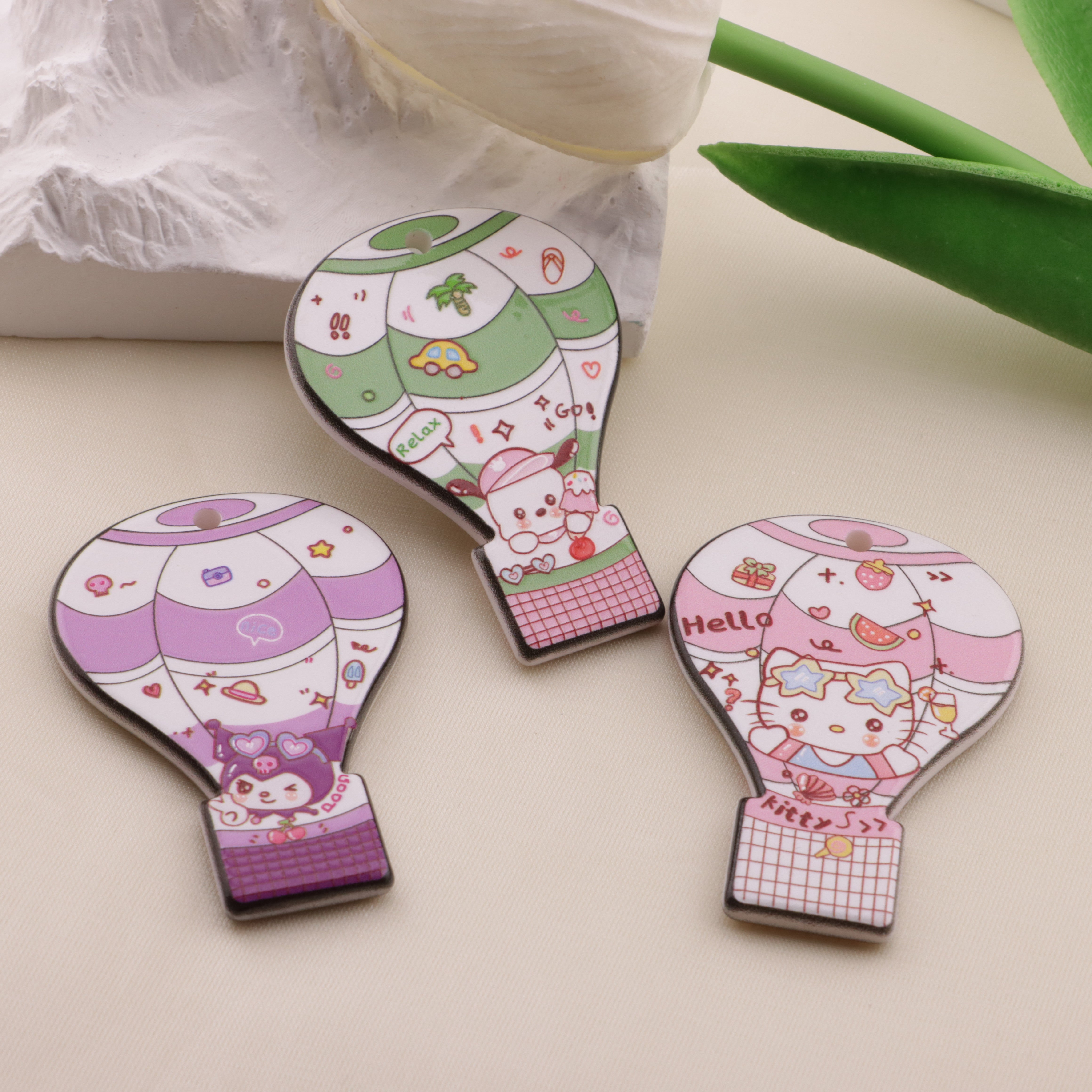 FS6588- Approximately 52*37 Sanrio Hot Air Balloon Hanging Hole Piece Sanrio Hot Air Balloon Hanging Hole Piece Zoe's DIY Shop