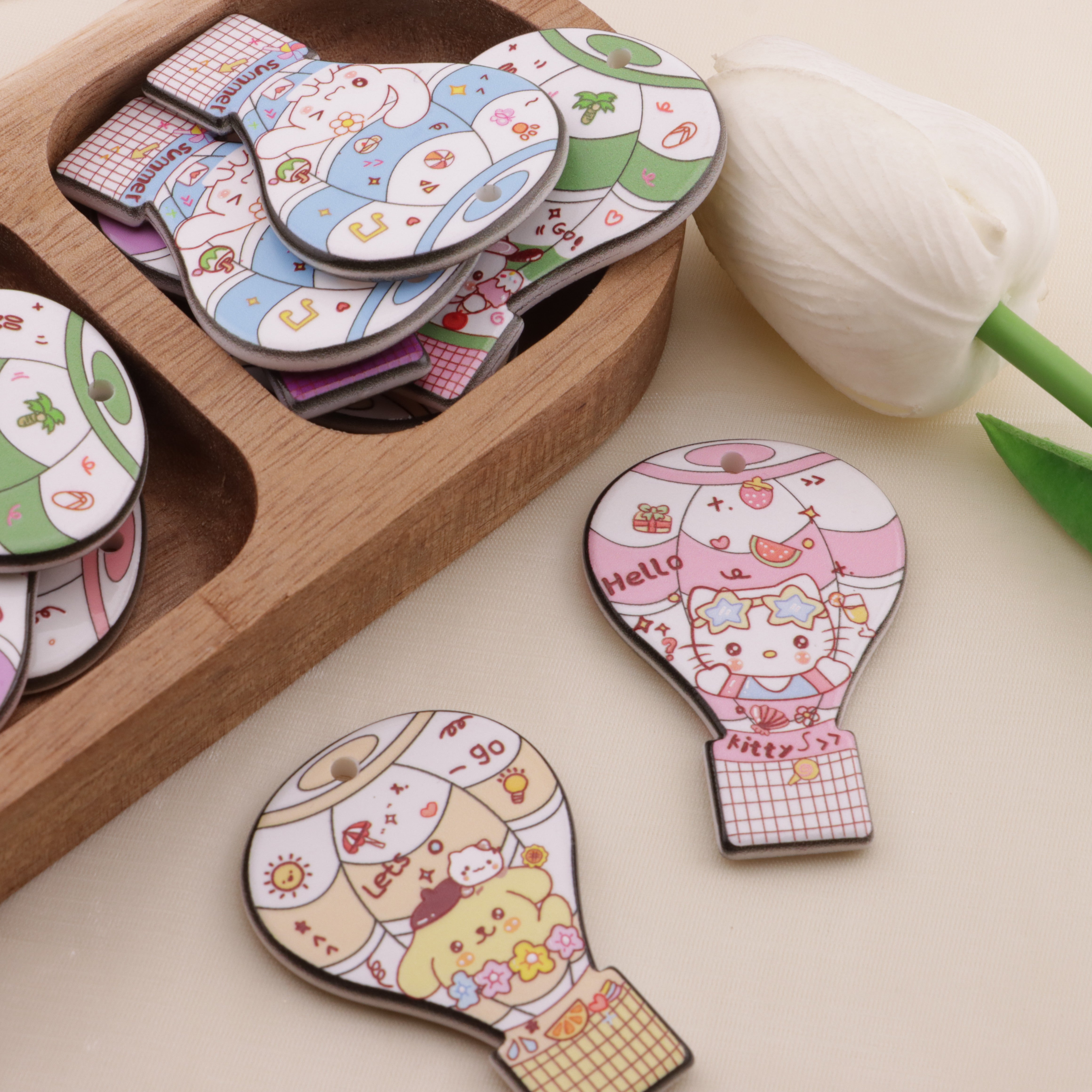 FS6588- Approximately 52*37 Sanrio Hot Air Balloon Hanging Hole Piece Sanrio Hot Air Balloon Hanging Hole Piece Zoe's DIY Shop