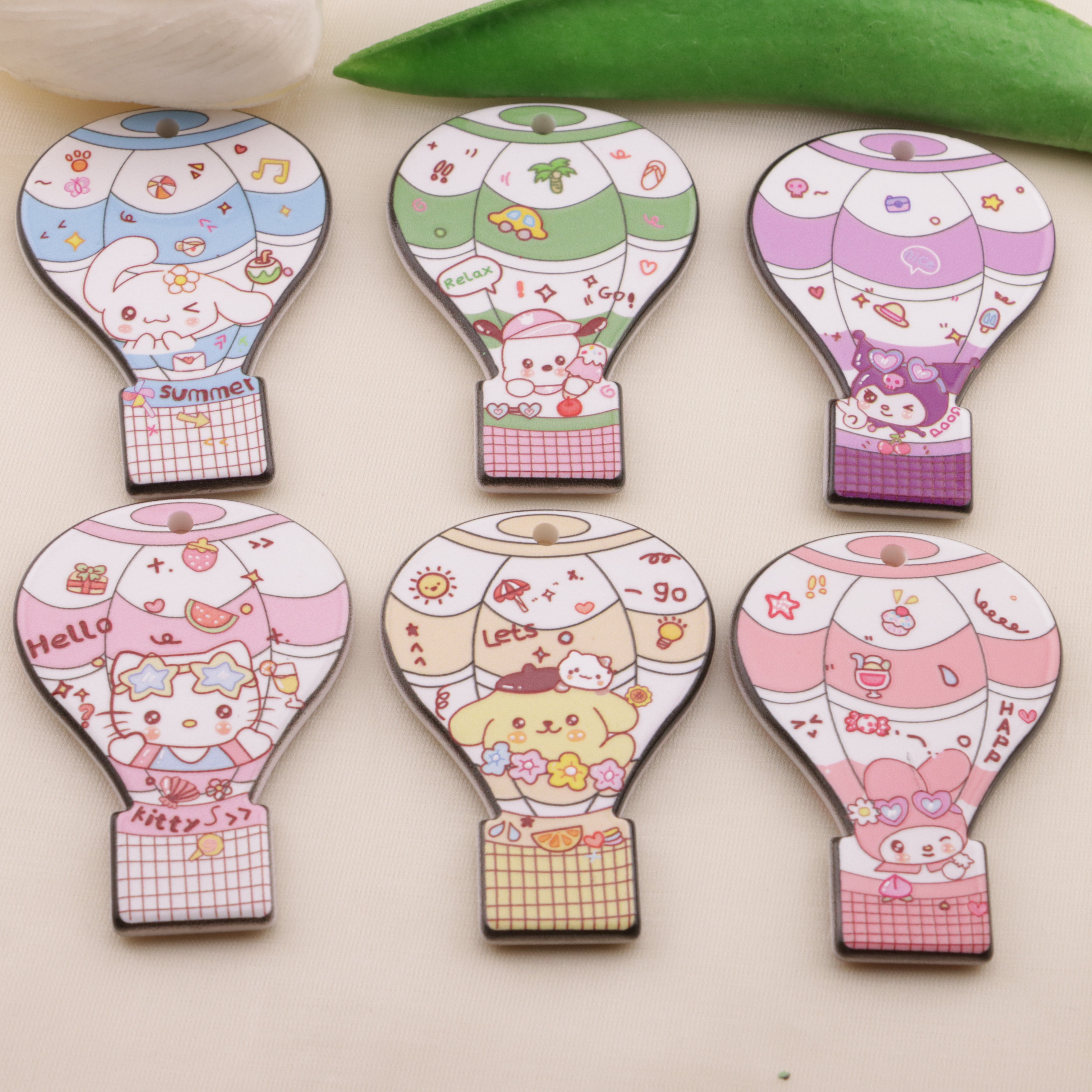 FS6588- Approximately 52*37 Sanrio Hot Air Balloon Hanging Hole Piece Sanrio Hot Air Balloon Hanging Hole Piece Zoe's DIY Shop