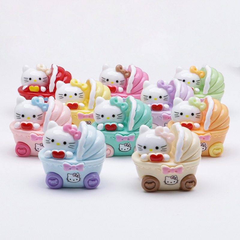 FS5261- 10 PCS/Set Hk Trolley Charms Miniature Trolley Decorations