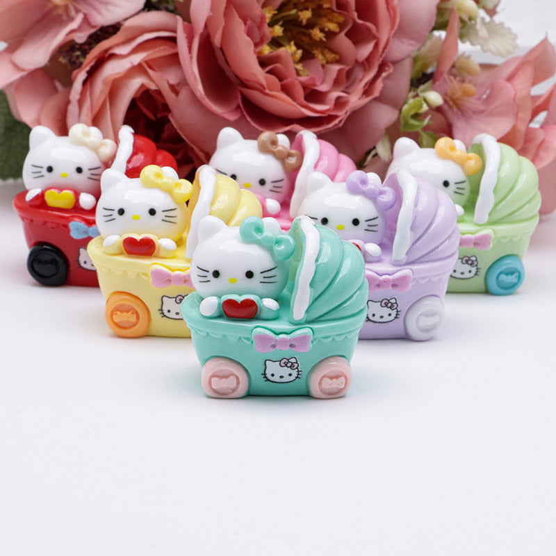 FS5261- 10 PCS/Set Hk Trolley Charms Miniature Trolley Decorations