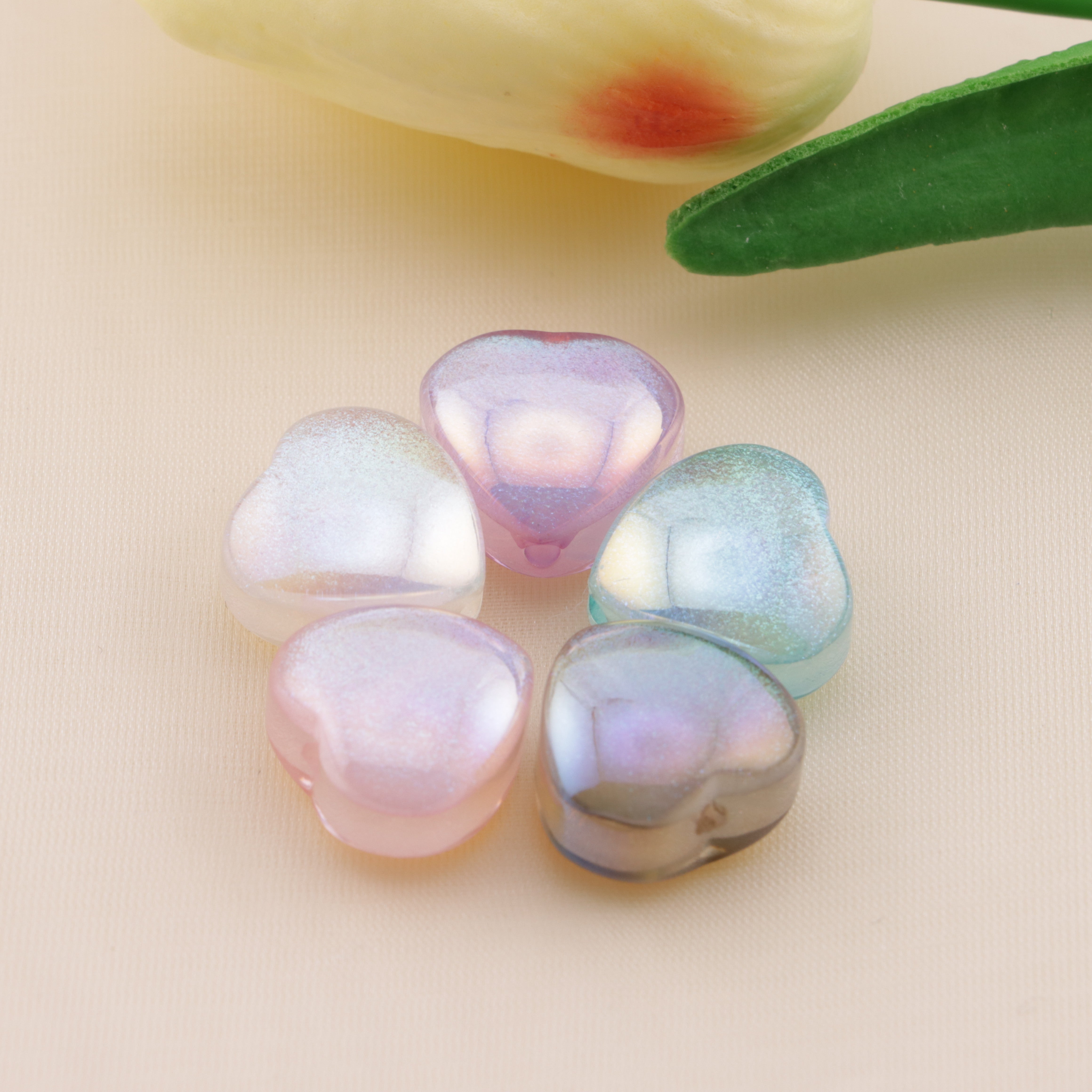 FS5724- 17mm Cat-Eye Heart-Shaped Resin Beads Zoe's DIY Shop