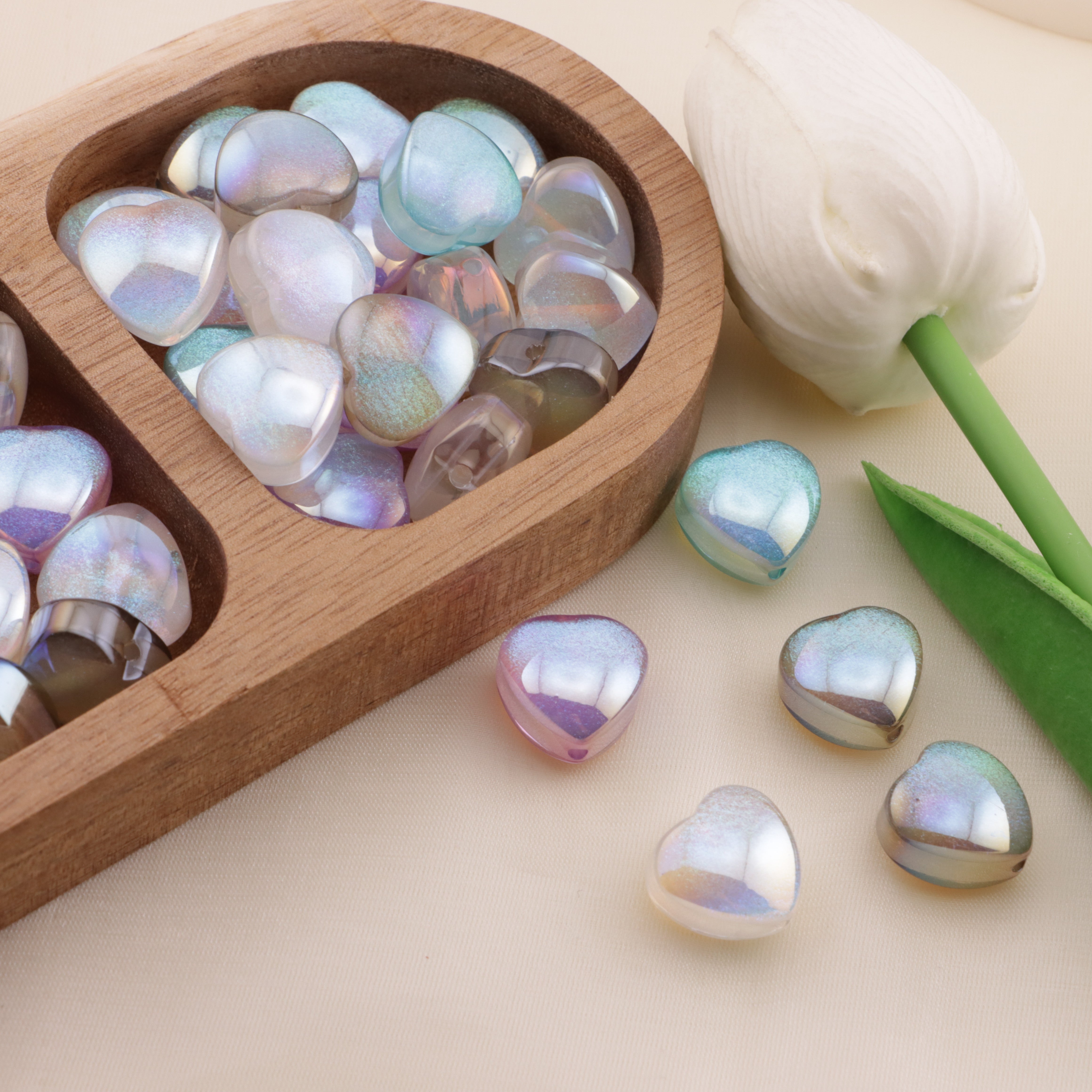 FS5724- 17mm Cat-Eye Heart-Shaped Resin Beads Zoe's DIY Shop