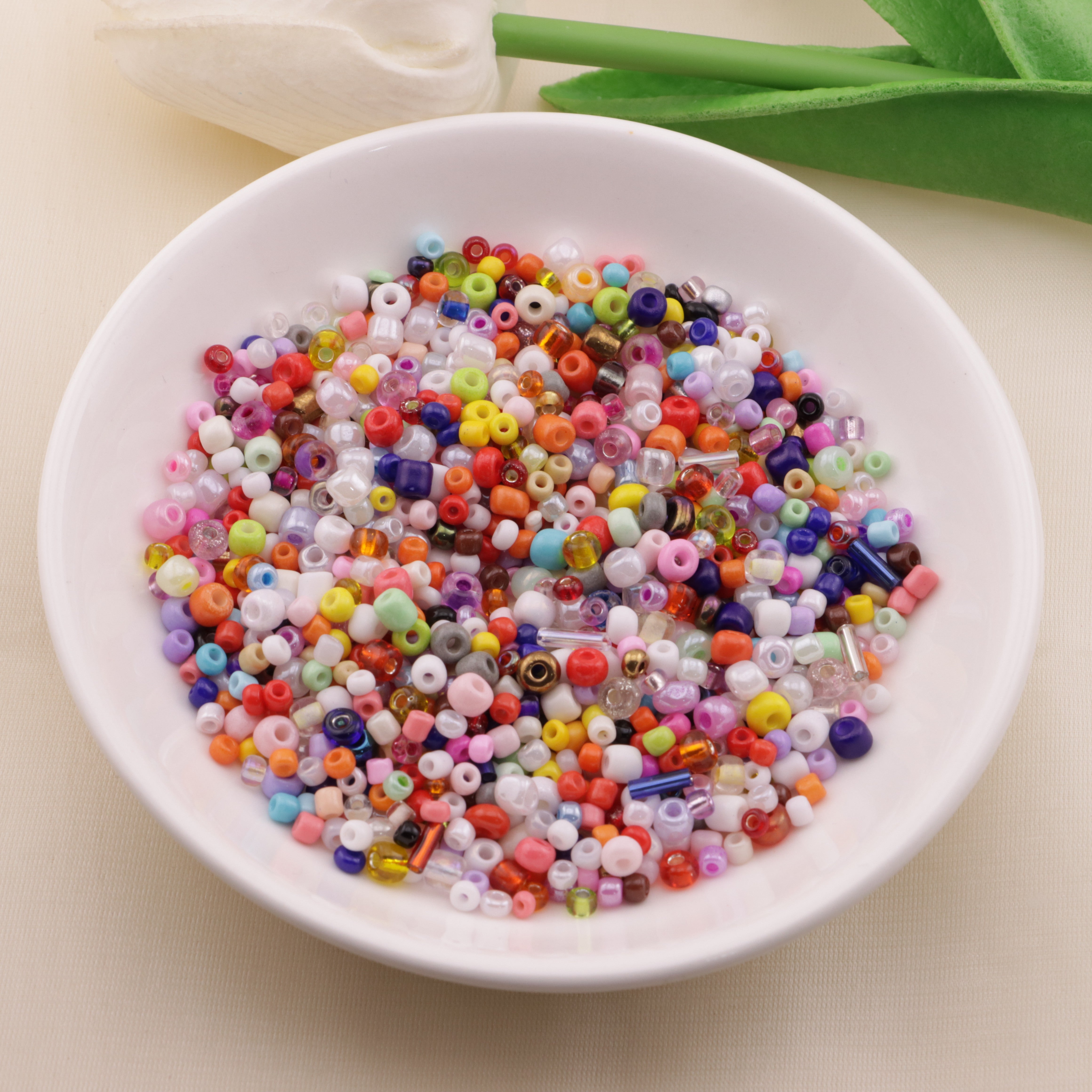 FS3068- 3mm + 4mm Mixed Glass Rice Beads Zoe's DIY Shop