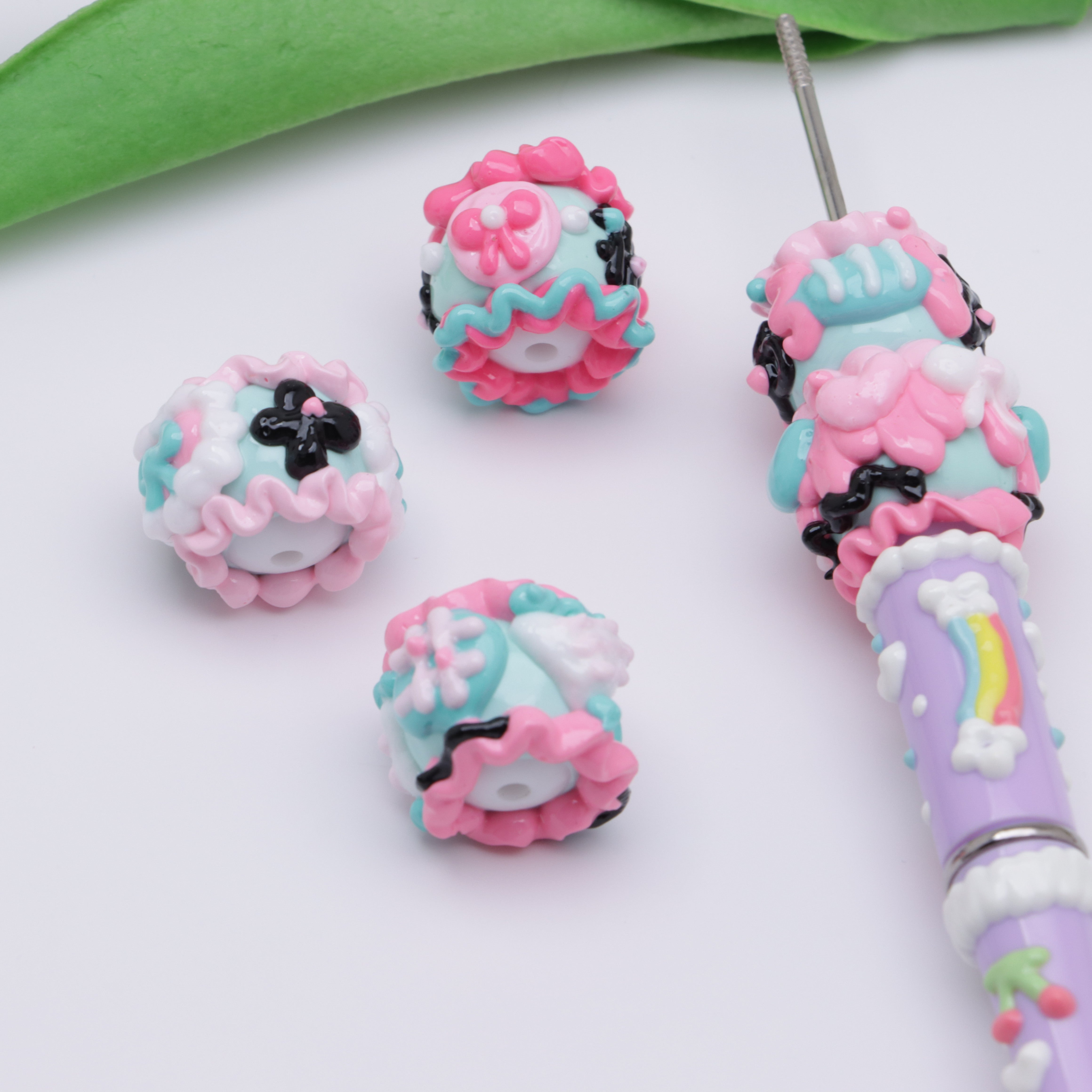 FS4674- Hand - Painted Beads