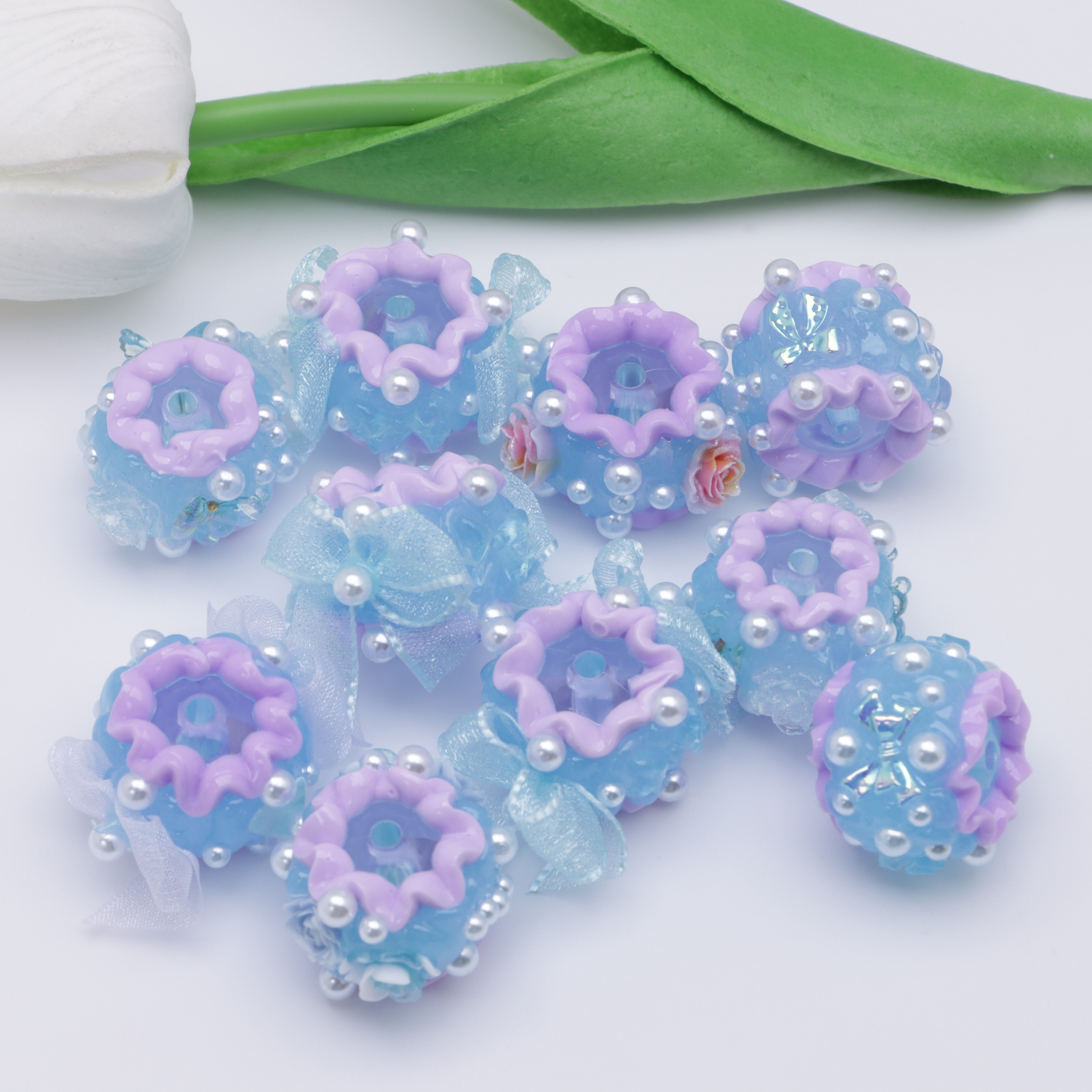 FS4978- Hand-painted Bowknot Beads