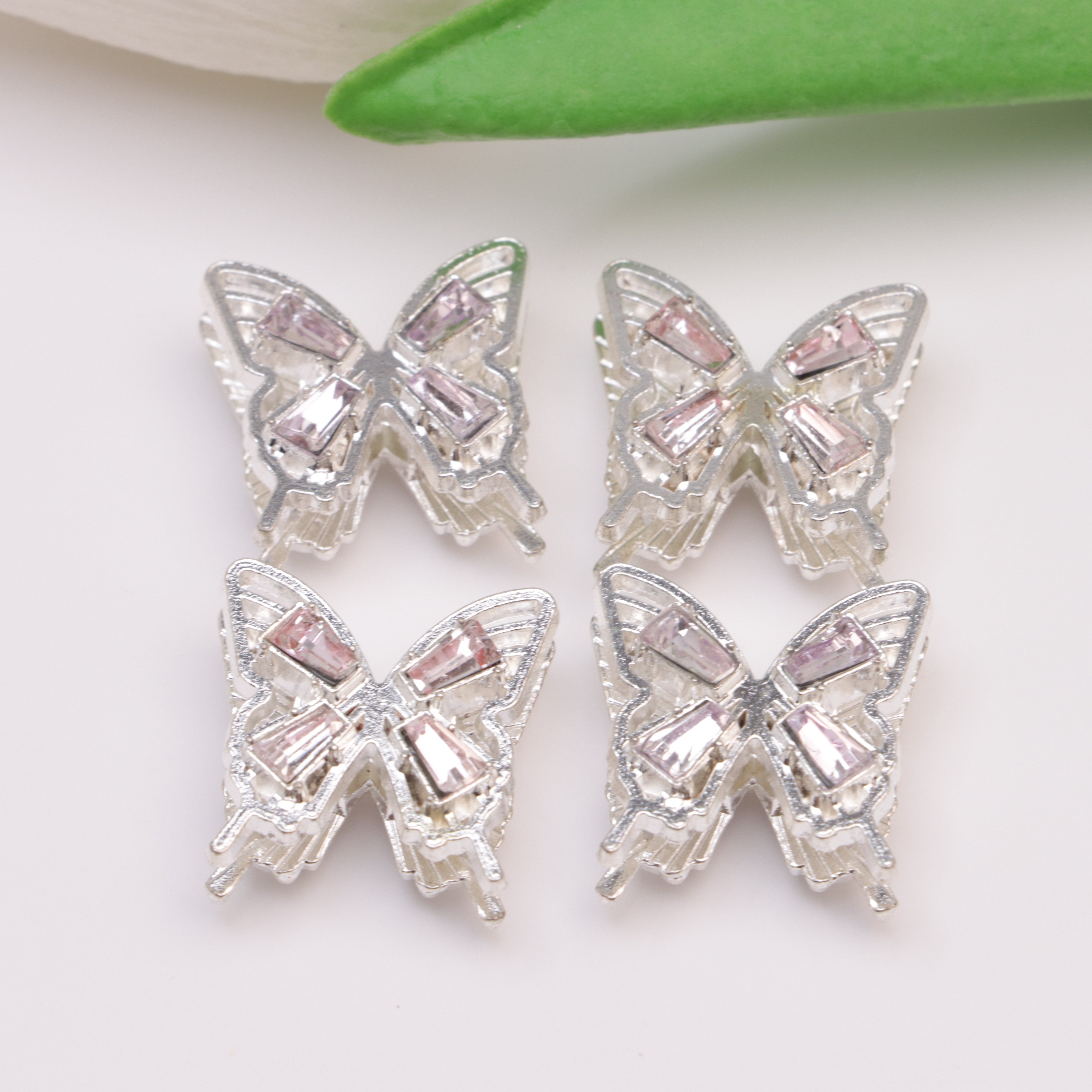 FS3774- 19 * 20Mm Butterfly Diamonds Alloy Beads Zircon Butterfly Beads