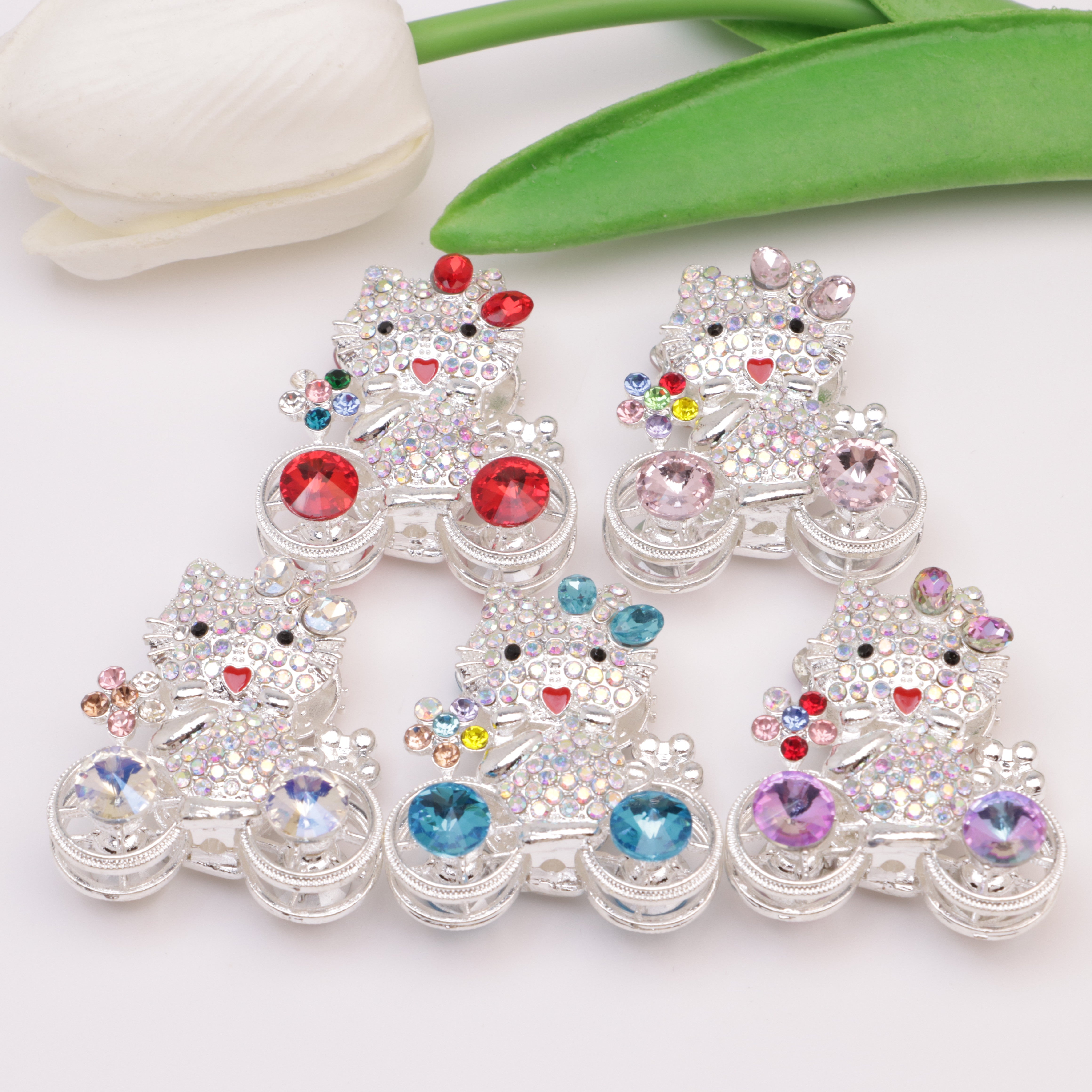 FS5517- 36mm Hk Bike Meral Beads Kitty Alloy Beads For Bicycles