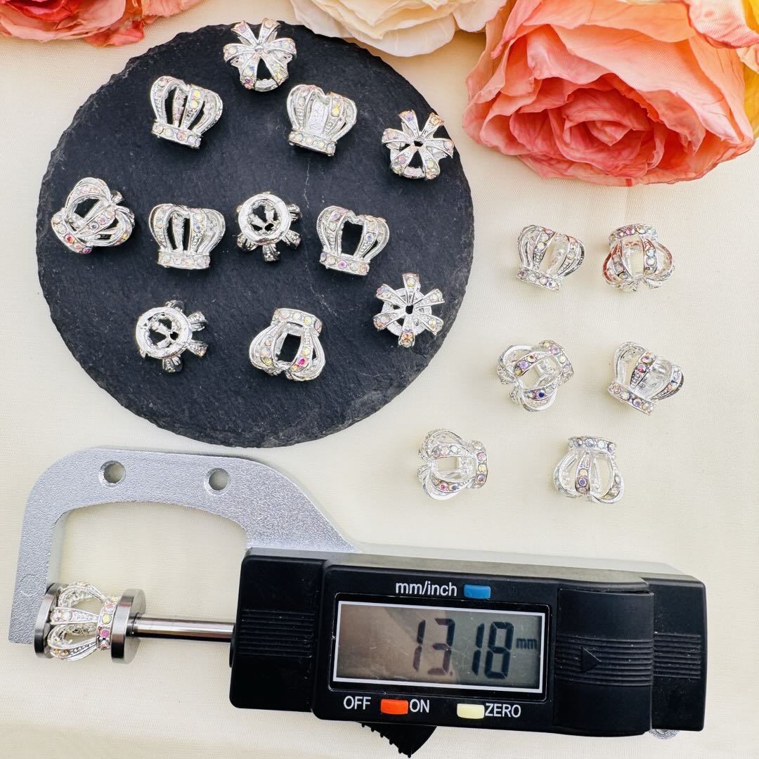 FS10538-11×13×15mm AB Sliver Crown Spacer