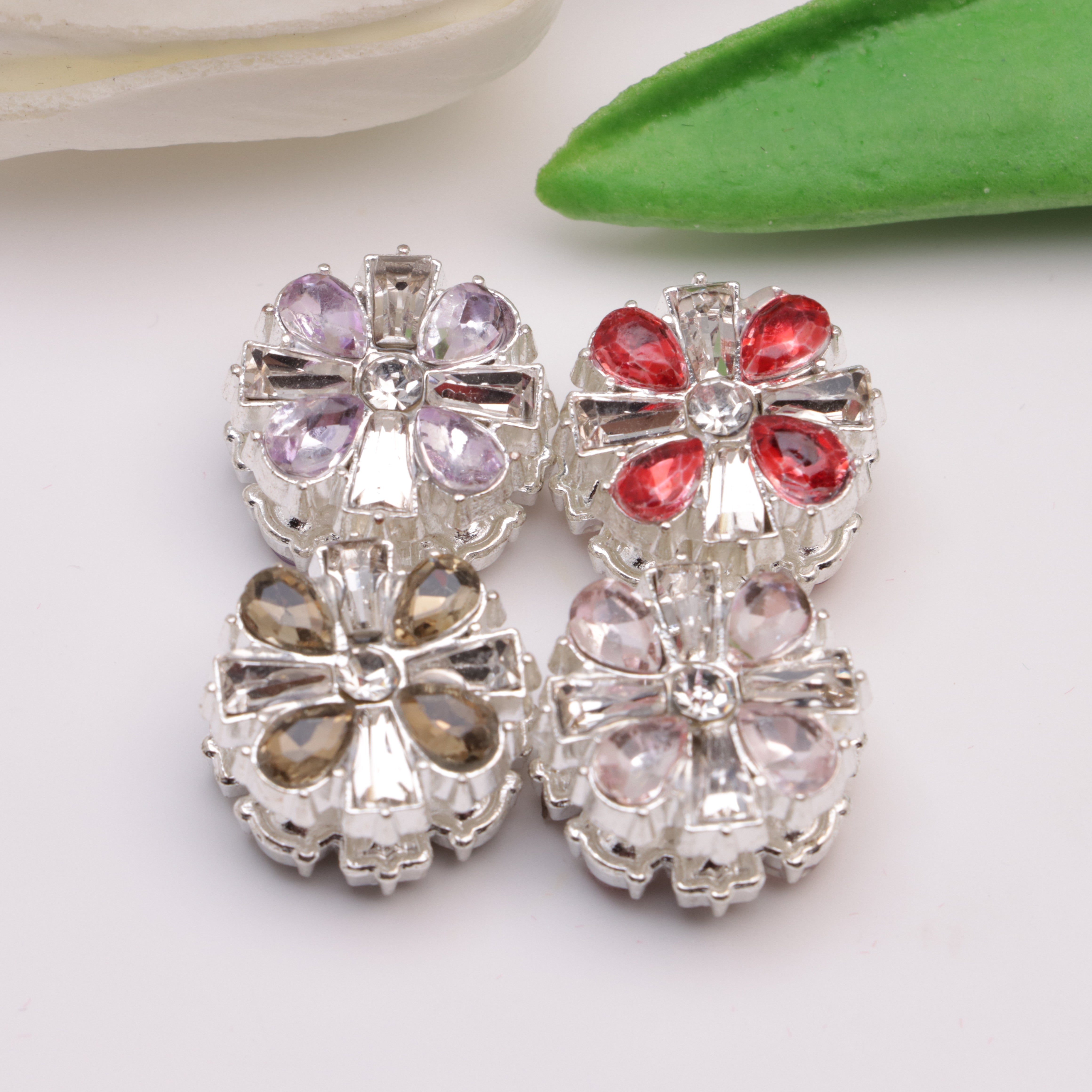 FS3772-18mm Cross Drop Diamonds Alloy Beads Cross Drop Diamonds Alloy Beads