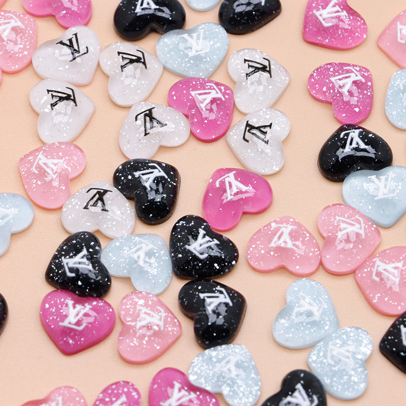 FS4184- LV Heart Charms Heart Patch Zoe's DIY Shop