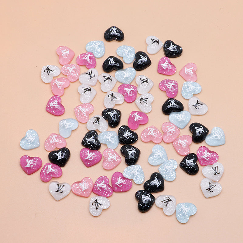 FS4184- LV Heart Charms Heart Patch Zoe's DIY Shop