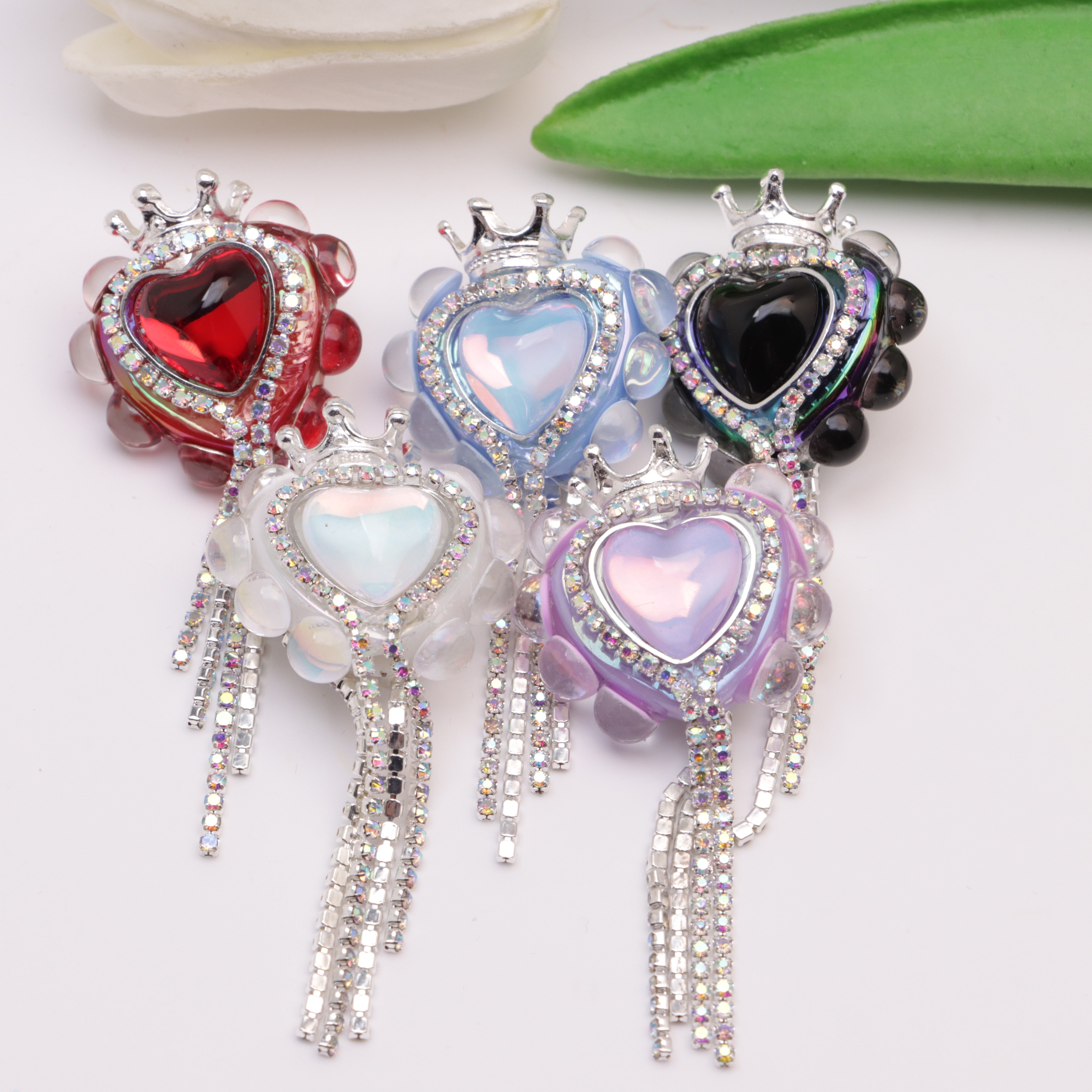 FS3293- Love Heart Crown Heavy Industry Beads