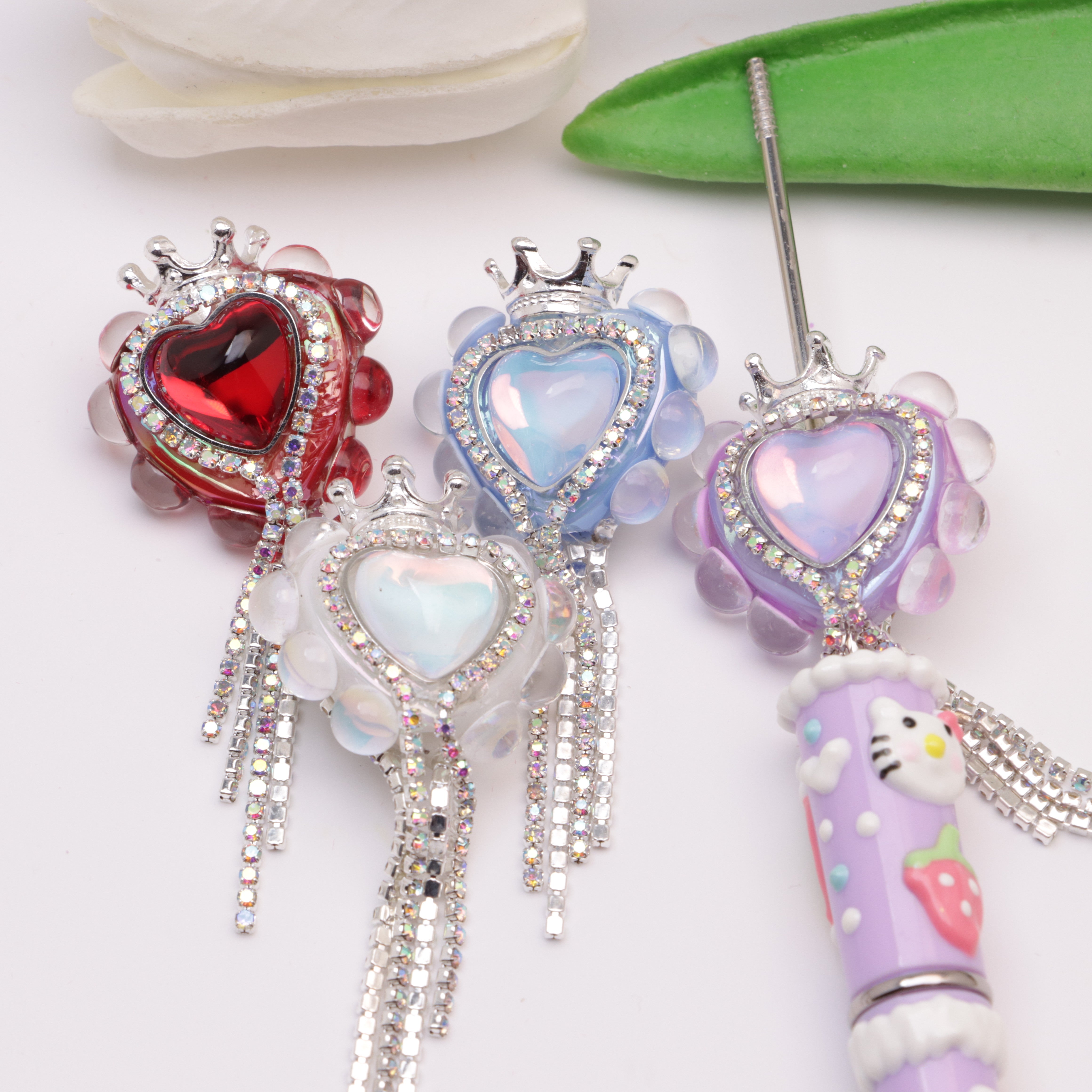 FS3293- Love Heart Crown Heavy Industry Beads