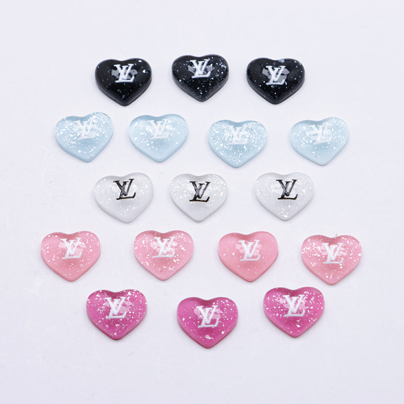 FS4184- LV Heart Charms Heart Patch Zoe's DIY Shop
