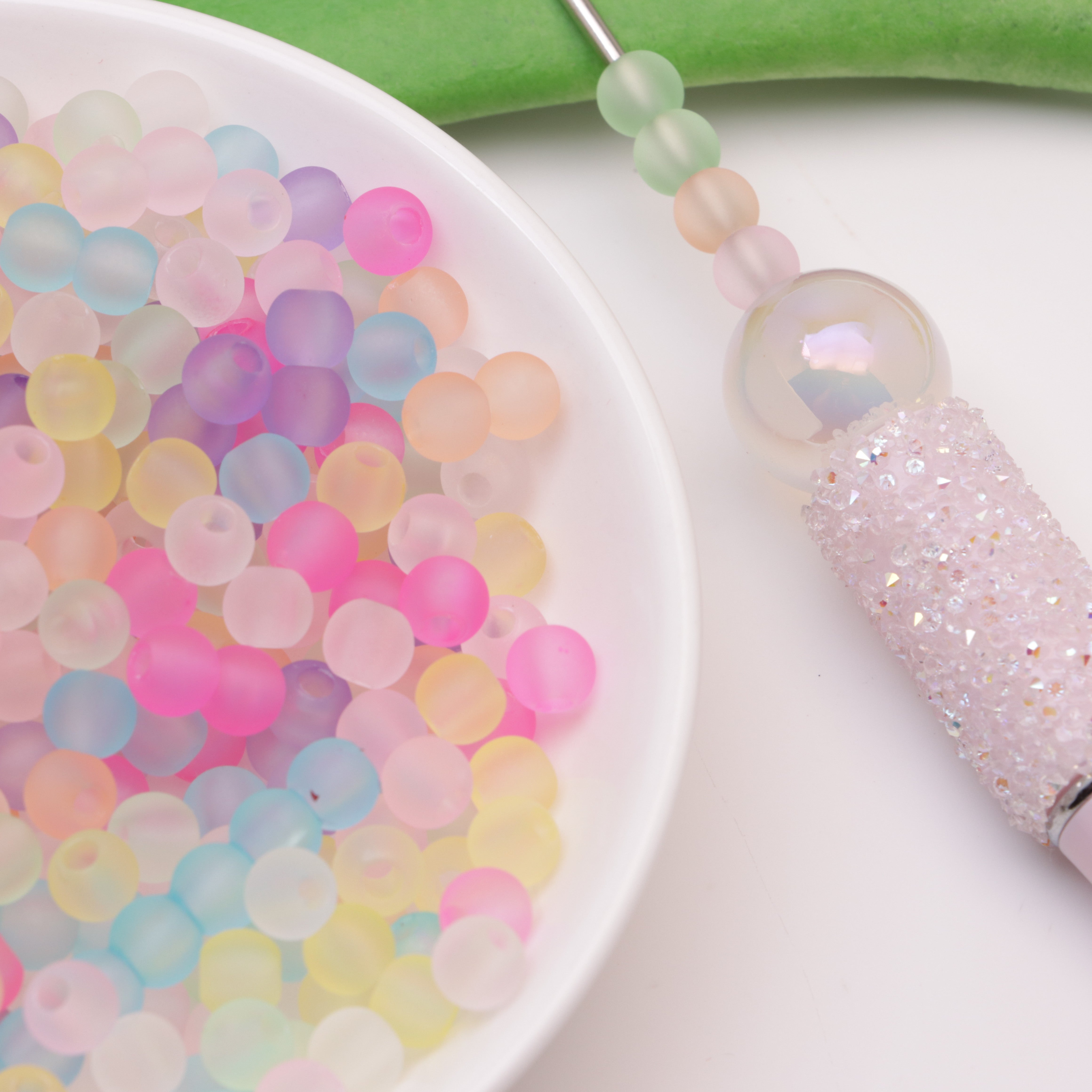 FS5591- 6mm Jelly-Feeling Beads, Jelly-Feeling Beads Fit For Pen