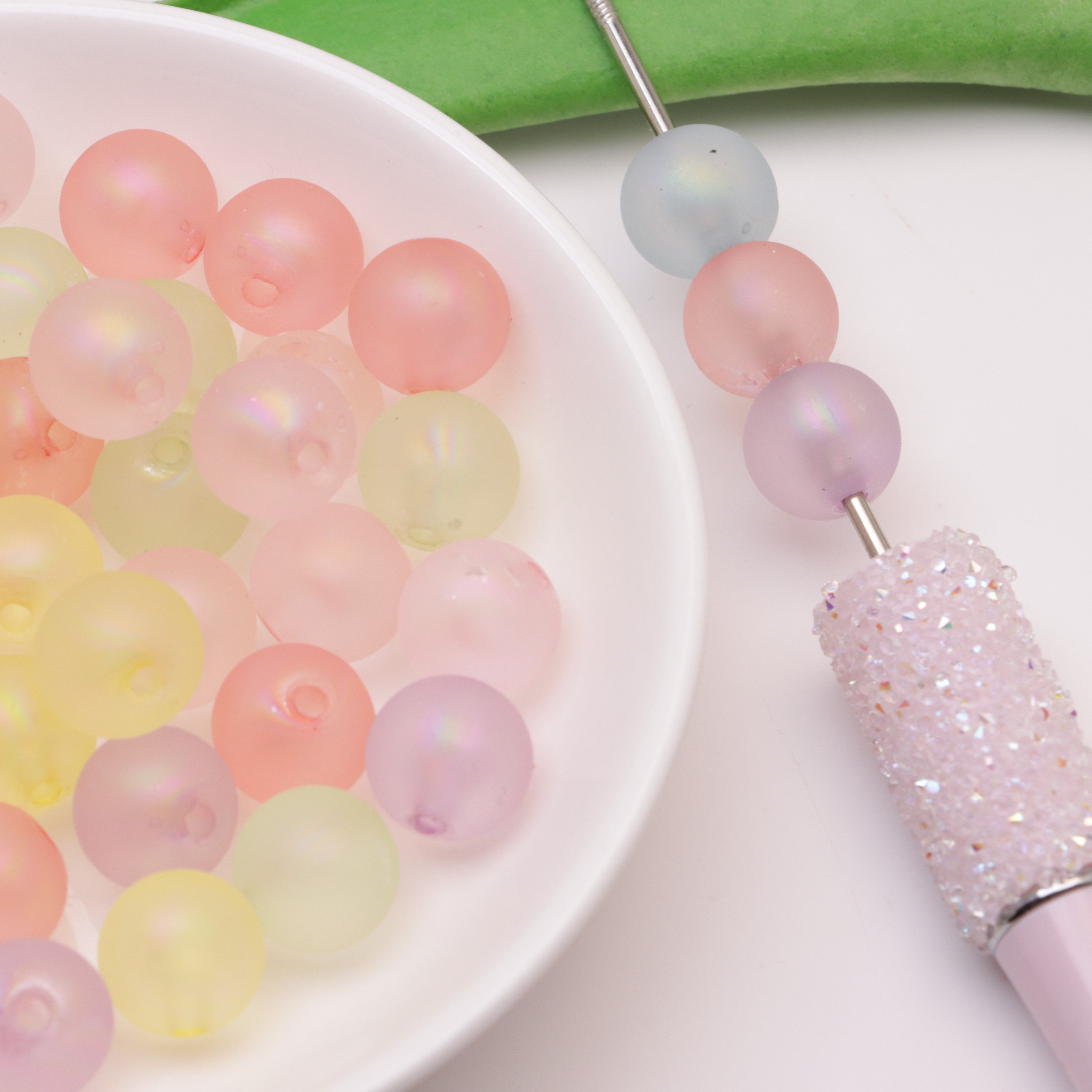 FS3615- 12mm Uv Beads Frosted Ab Beads Zoe's DIY Shop