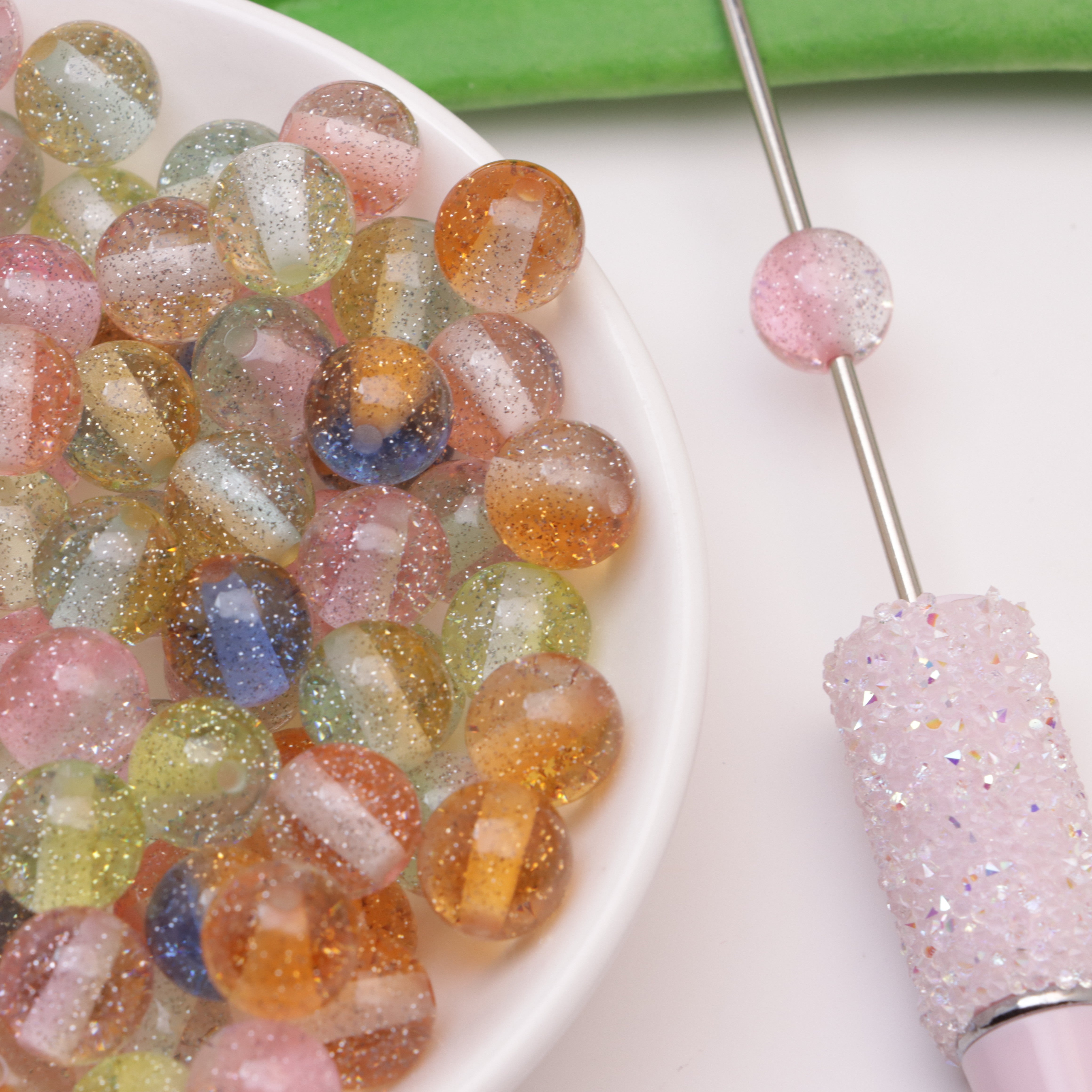 FS3551- 10mm Gradient Starry Sky Resin Beads
