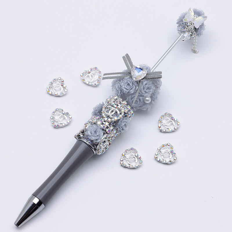FS4549- 11×11mm AB Rhinestone Heart CC Alloy Nail Stickers