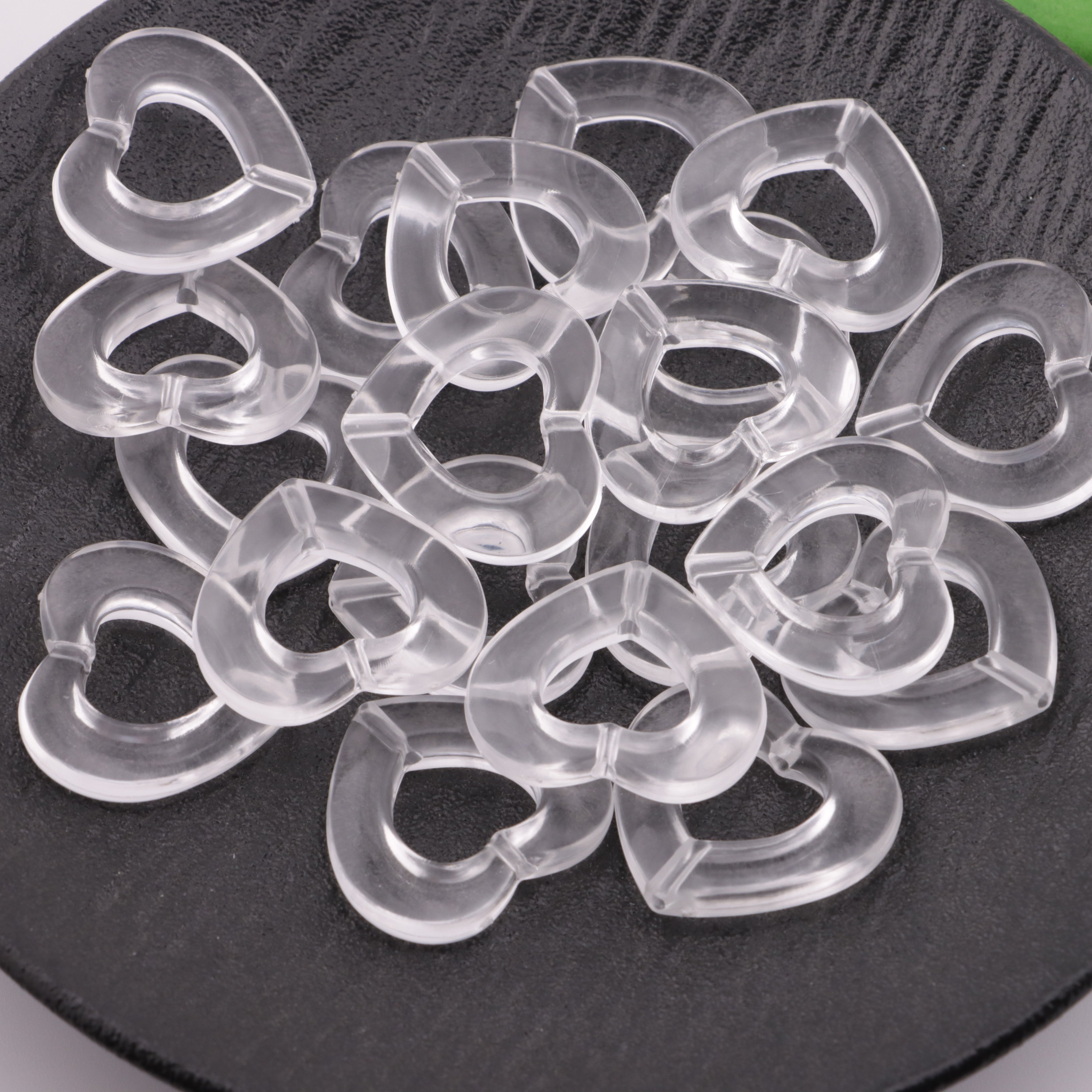 FS5335- 27mm Heart Based Beads With Hollowed-Out Heart Bottom, Thickness 6mm, Fit Pen