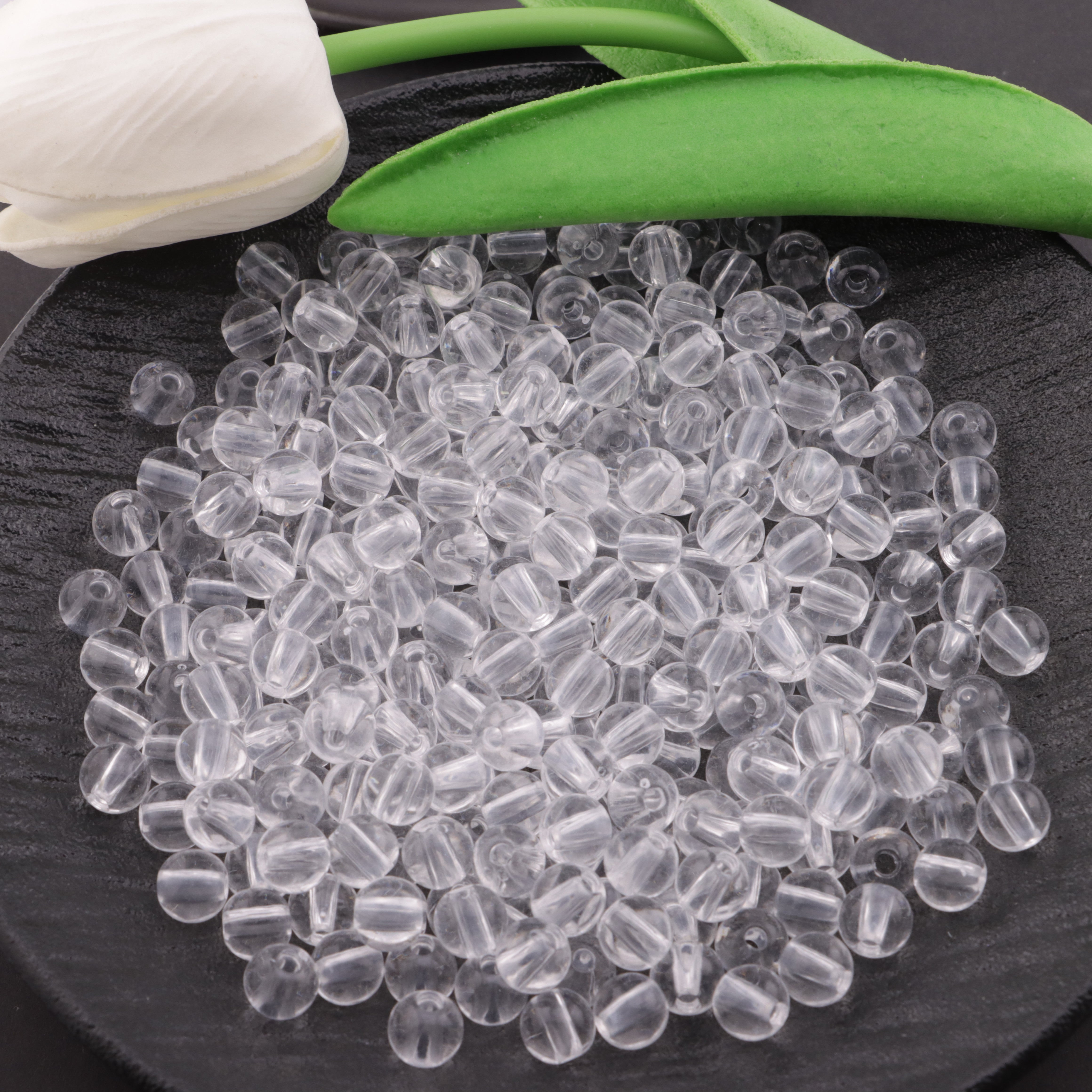 FS5599- 7mm Clear Round Based Beads Fit For Pen