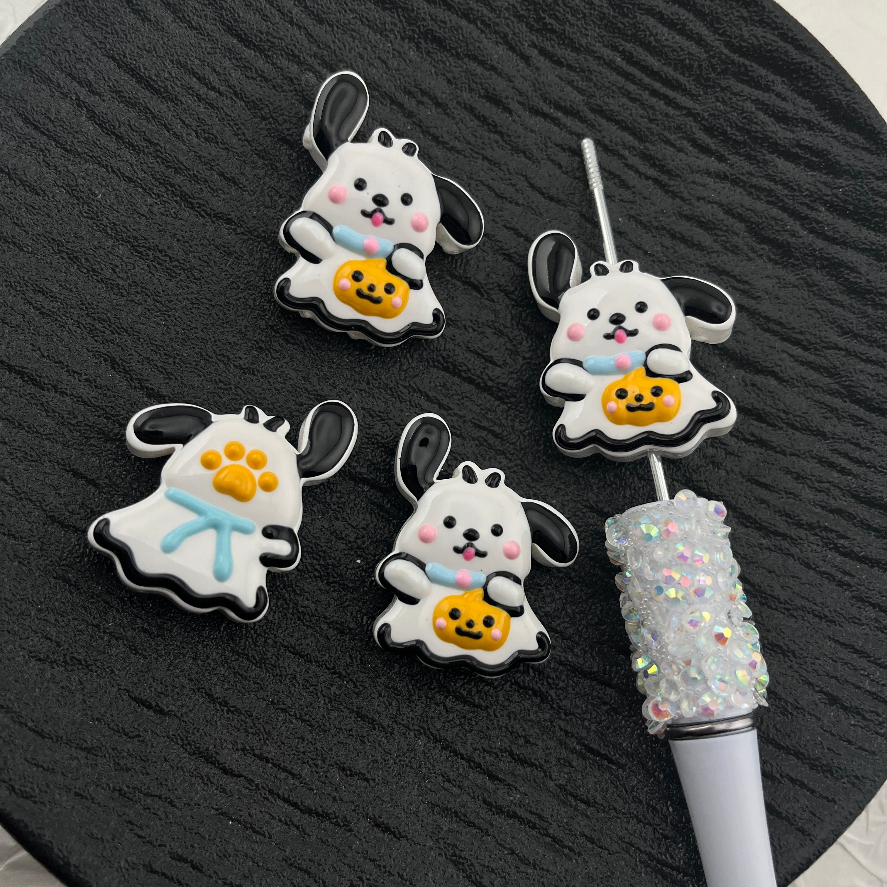 FS1867-Cute Pacha Dog Hand Painted Acrylic Beads Fit For Beadable Pens