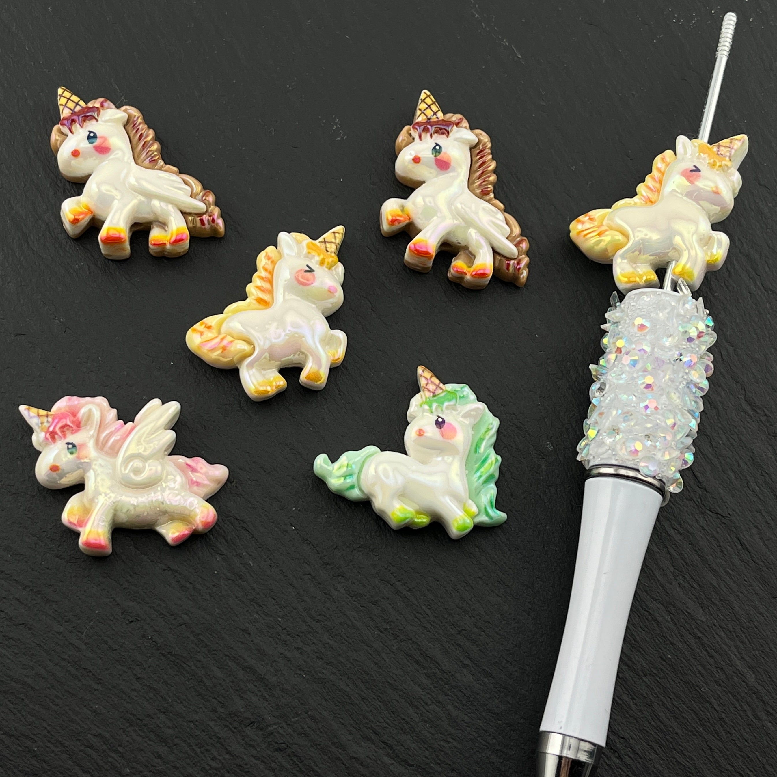 FS2434-Unicorn Resin Beads Fit For Beadable Pens